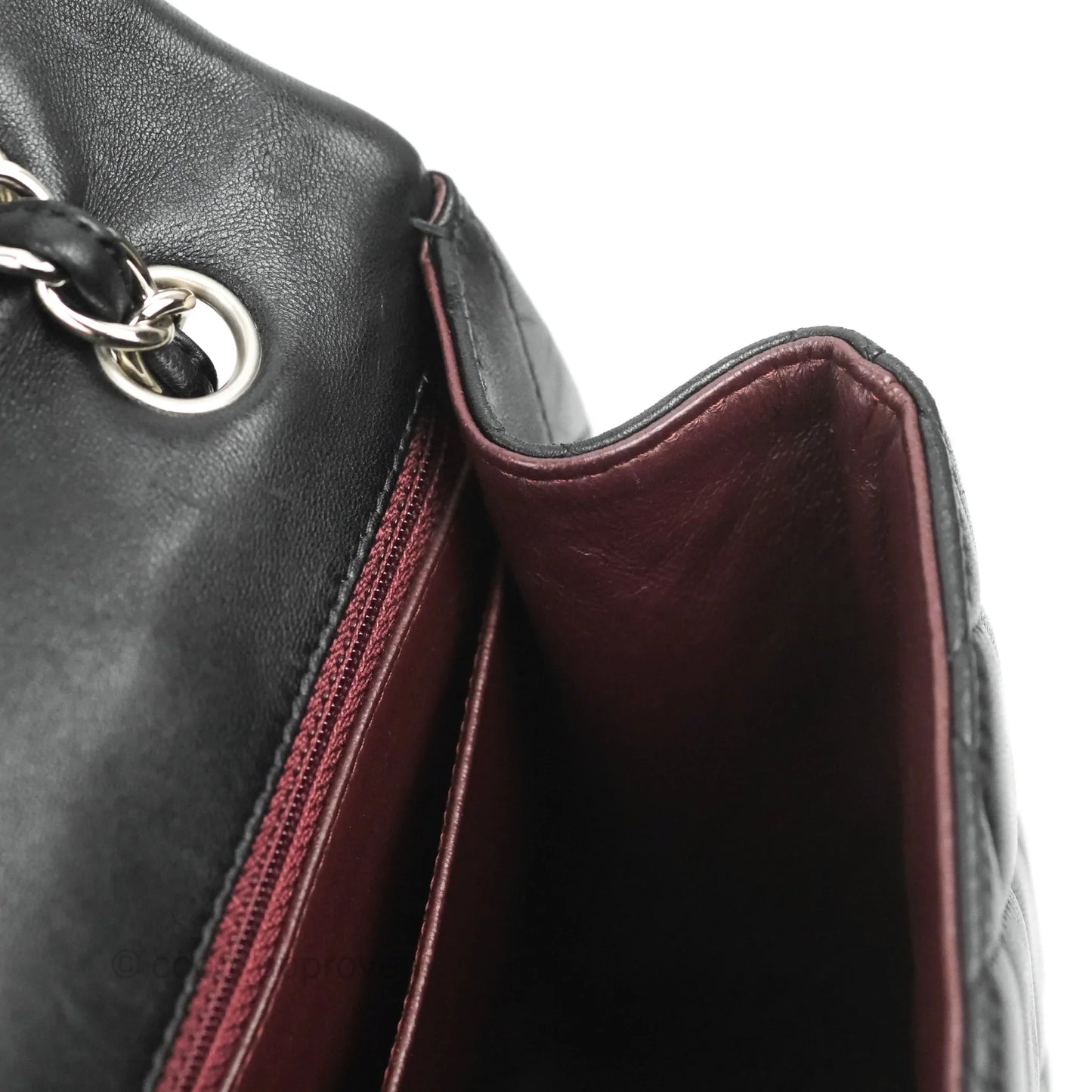 Chanel Single Flap Maxi Lambskin Black Silver Hardware