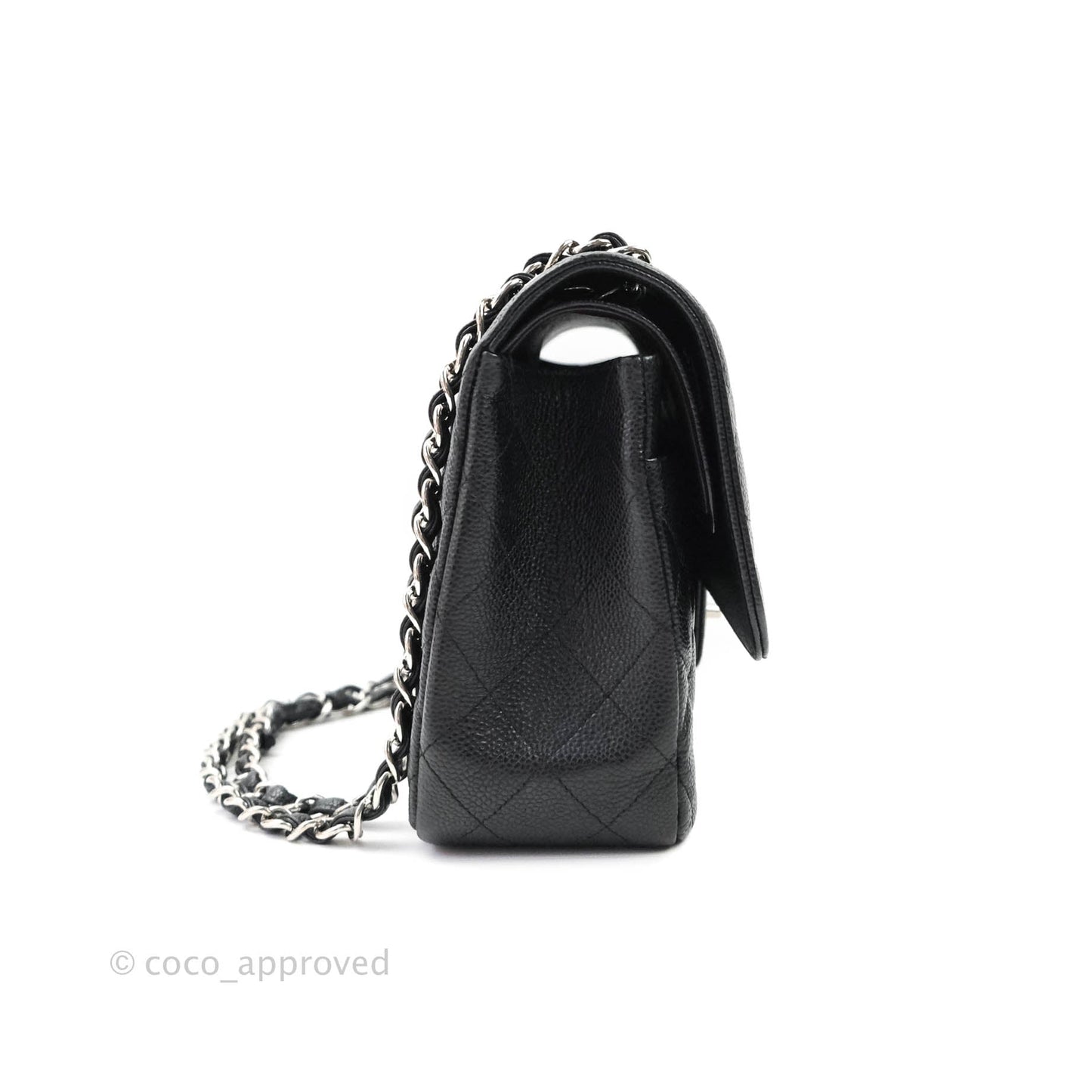 Chanel Jumbo Double Flap Black Caviar Silver Hardware⁣⁣