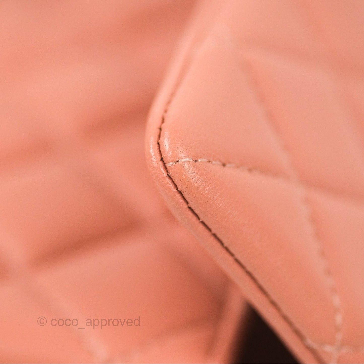 Chanel Quilted Mini Rectangular Flap Salmon Pink Lambskin Silver Hardware 21B