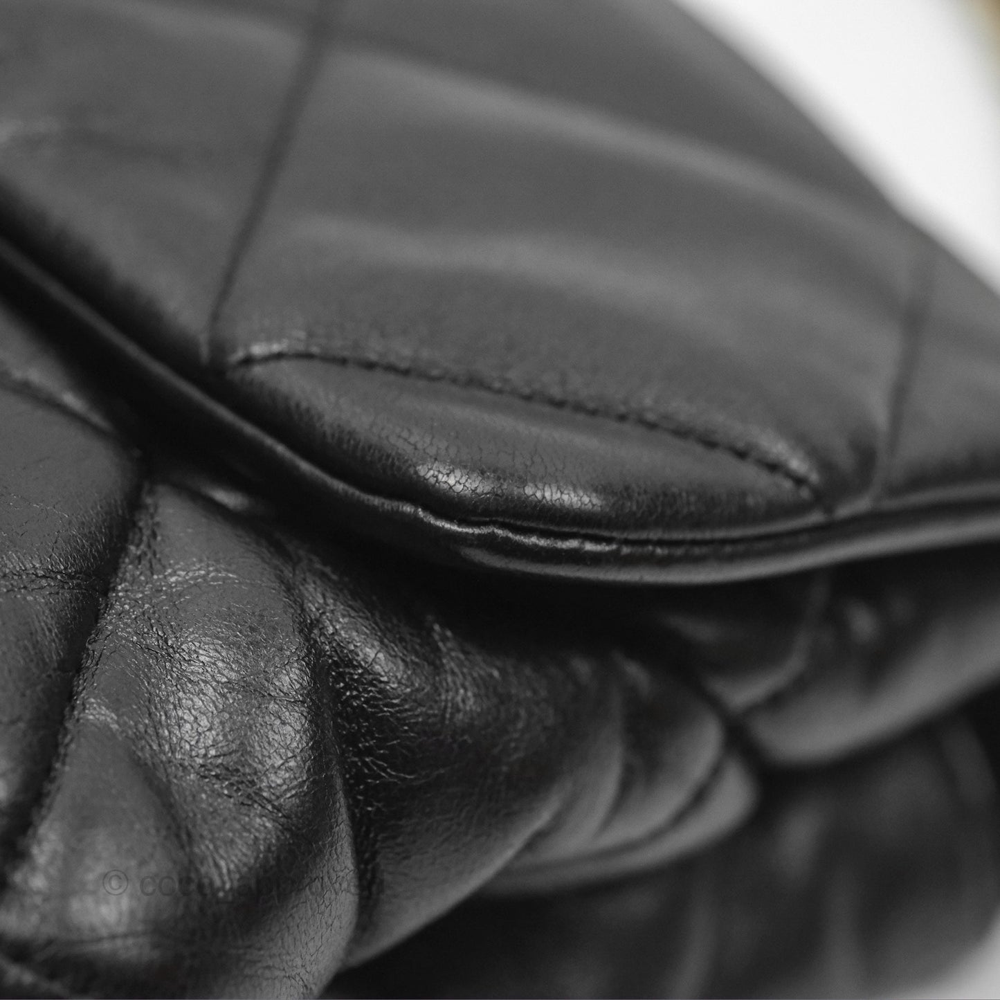 Chanel Chain Handle Flap Bag Black Goatskin Gold Hardware