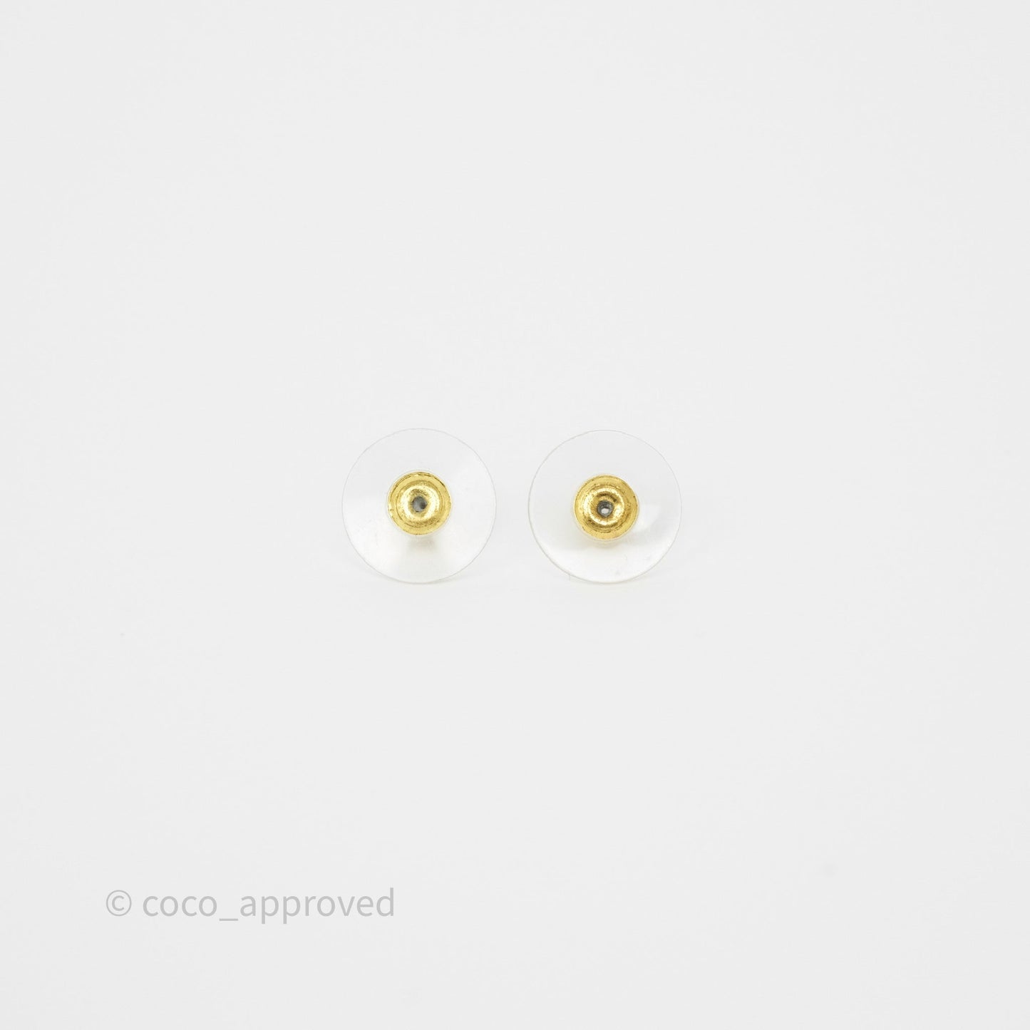 Chanel Crystal CC Star Drop Earrings Gold Tone 24C