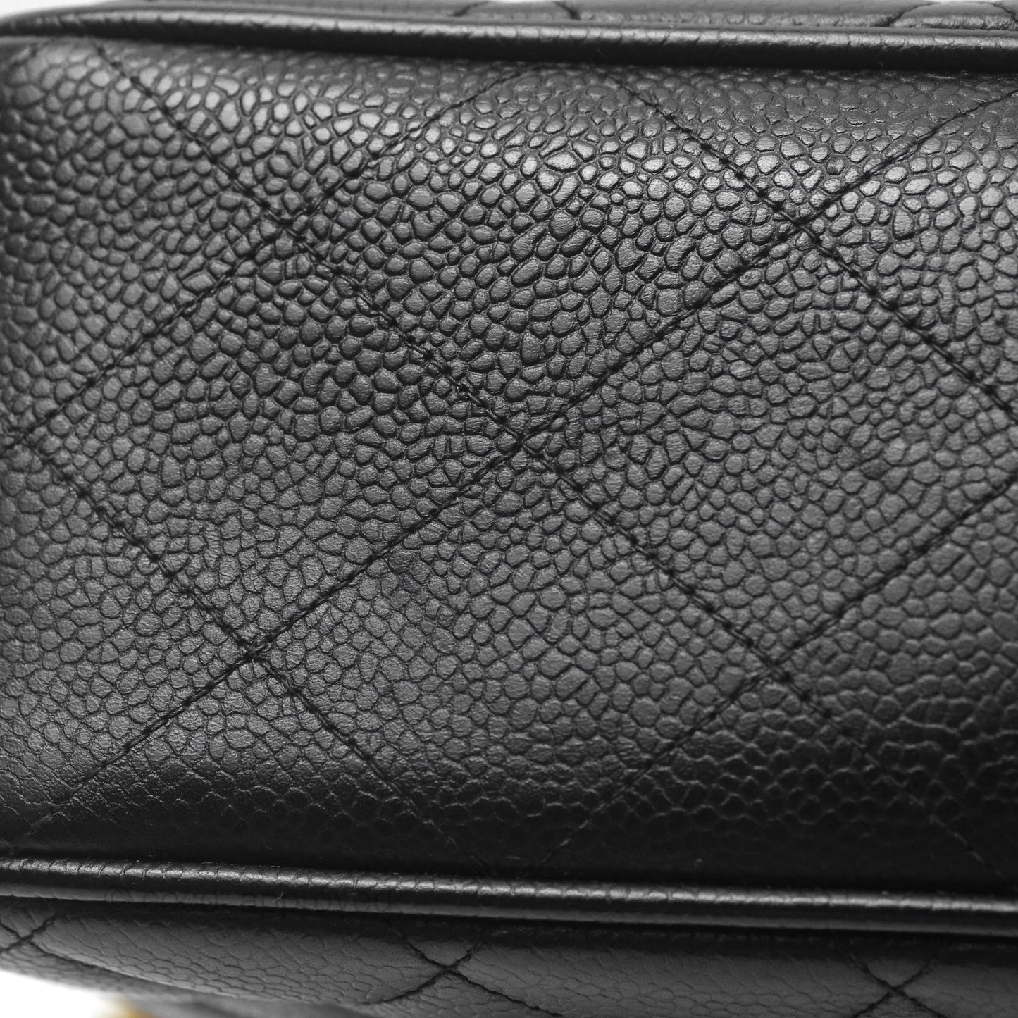 Chanel Vintage Jumbo Single Flap Black Caviar 24K Gold Hardware