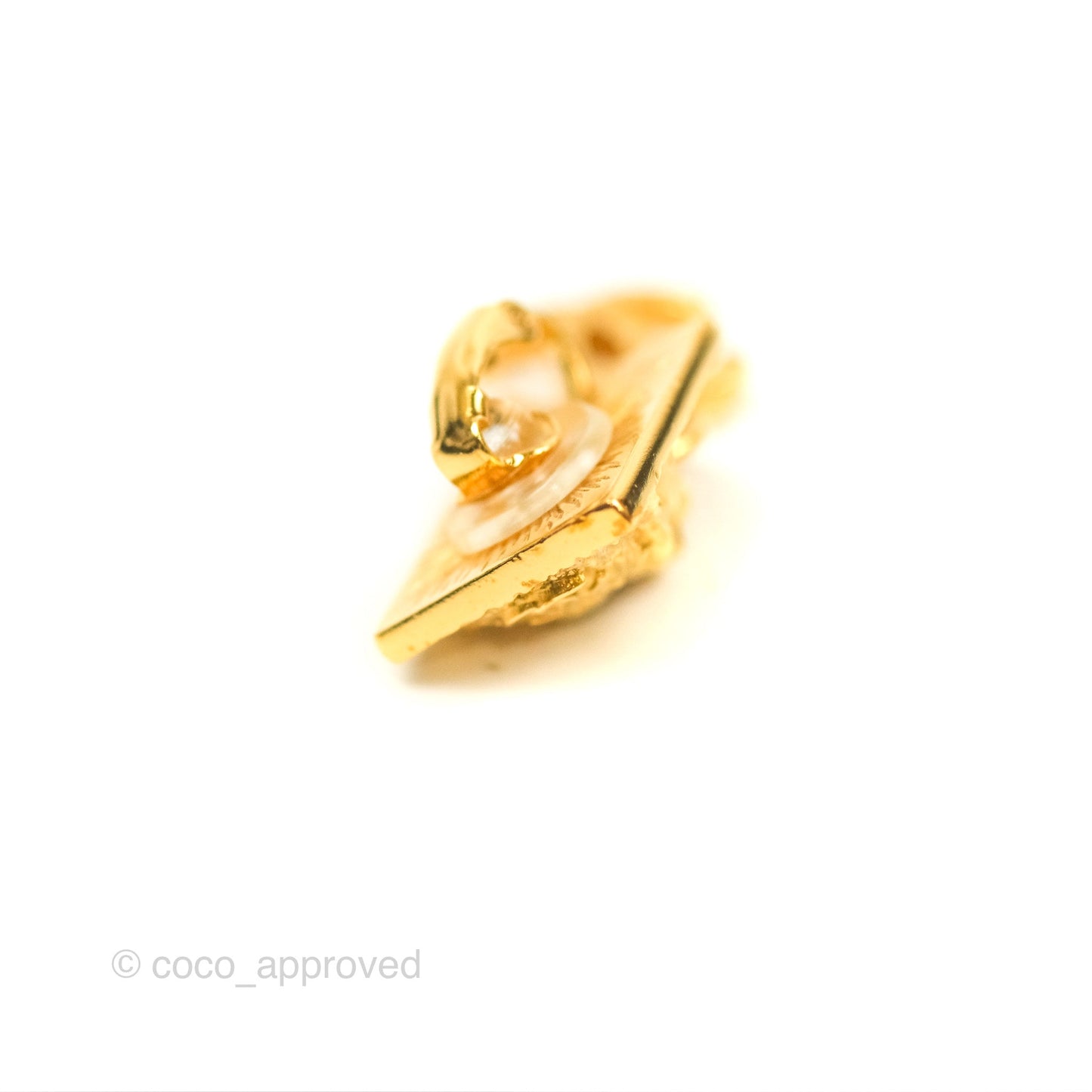Chanel Lion CC Drop Ear Clip Gold Tone 22A