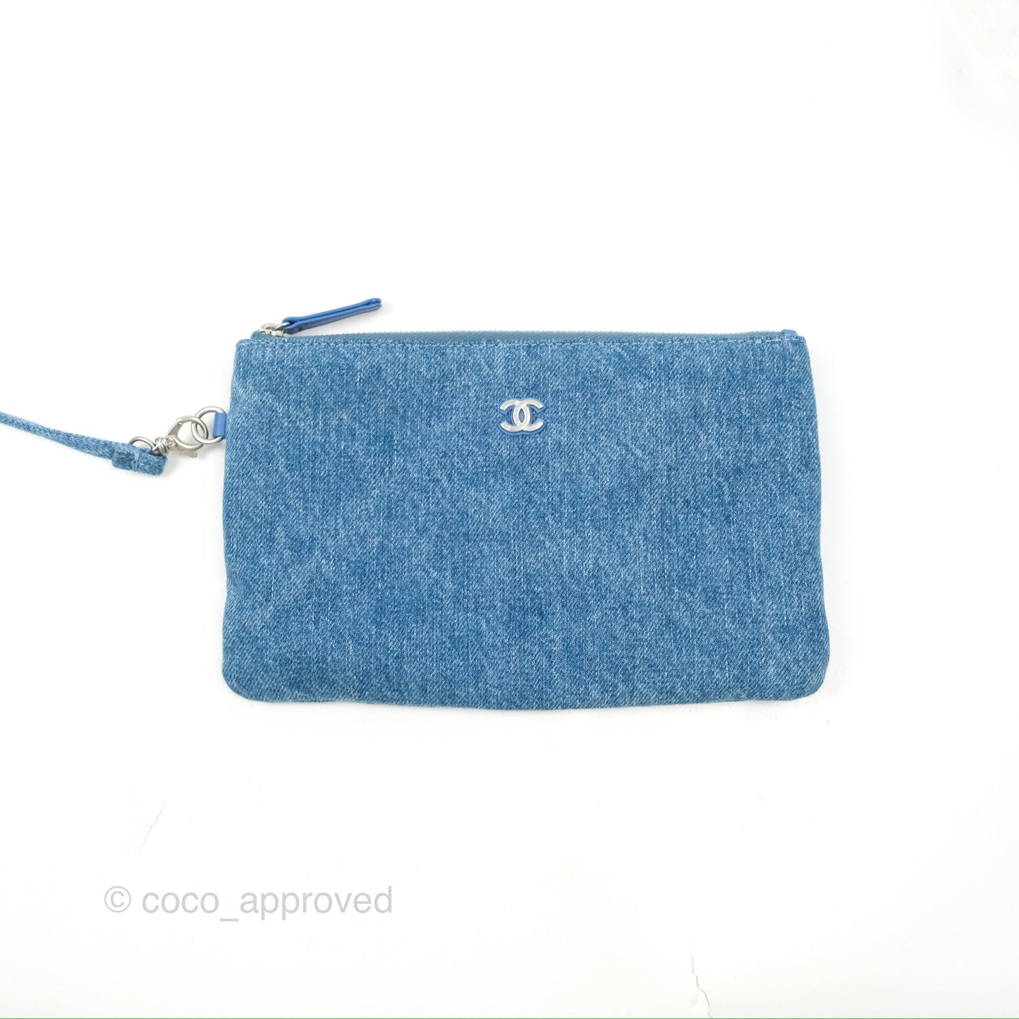 Chanel 22 Medium Denim Sequins Aged Silver Hardware