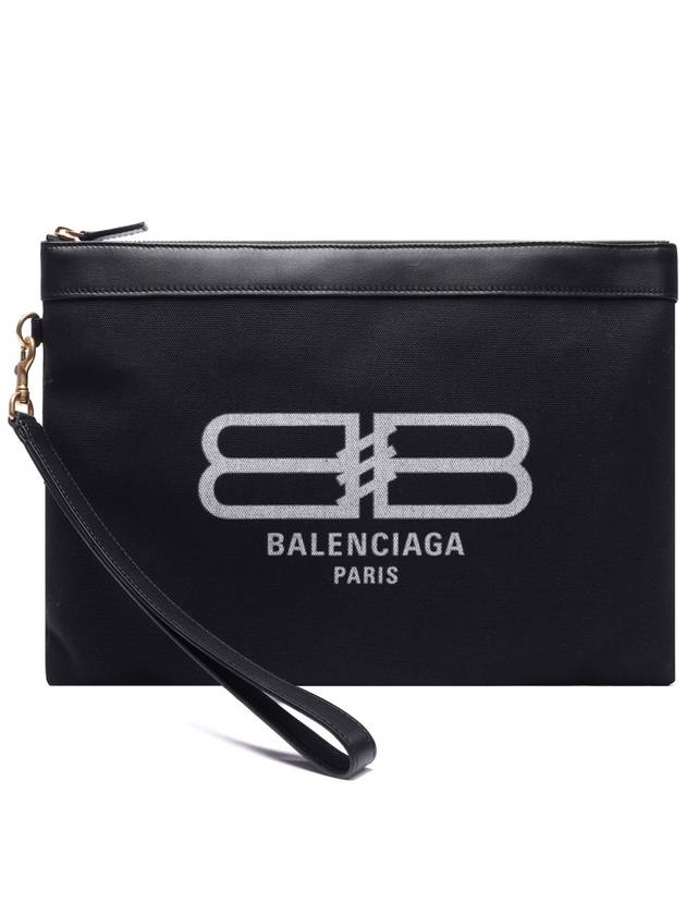 Luxury Balenciaga Flat Jumbo Clutch Bag Black