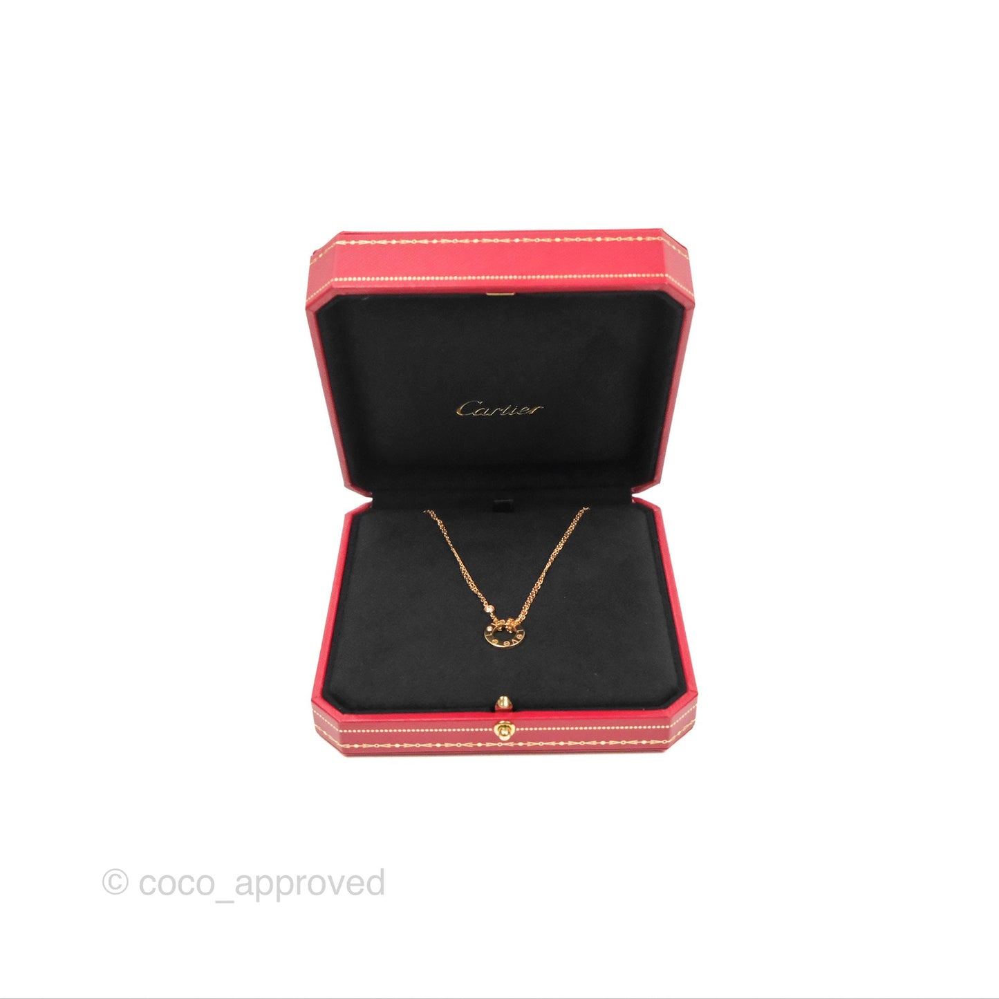 Cartier Love Necklace Rose Gold 2 Diamonds