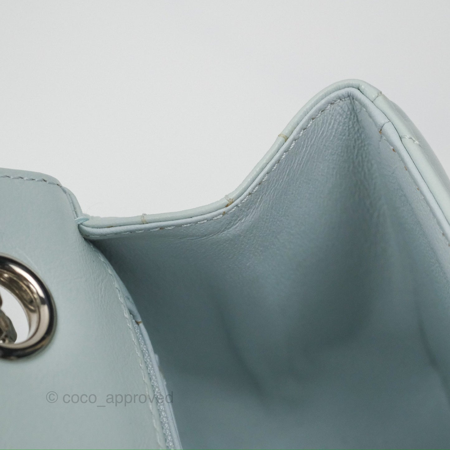 Chanel Mini Reissue 224 Blue Aged Calfskin Silver Hardware