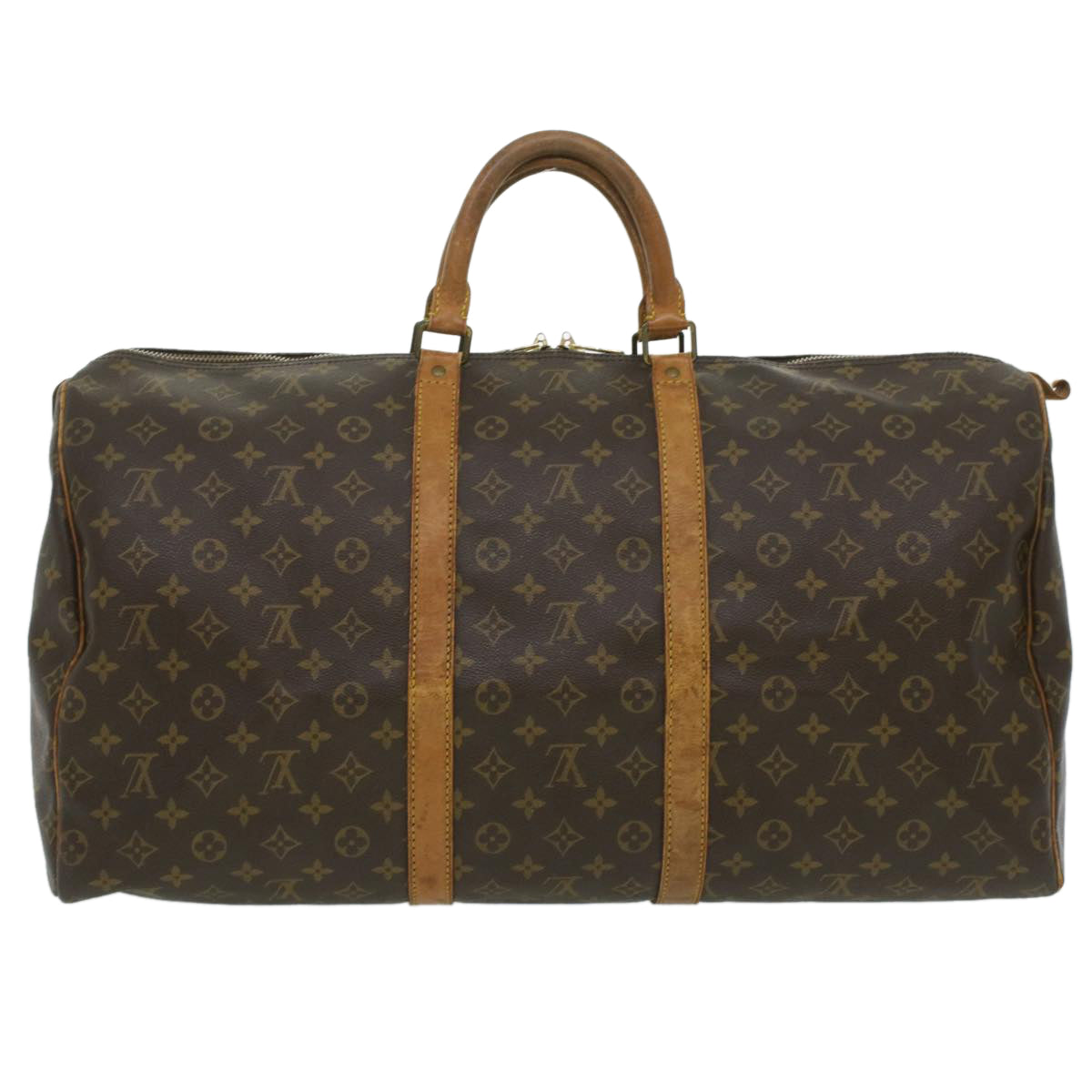 LOUIS VUITTON Monogram Keepall 55 Boston Bag M41424 LV 35760