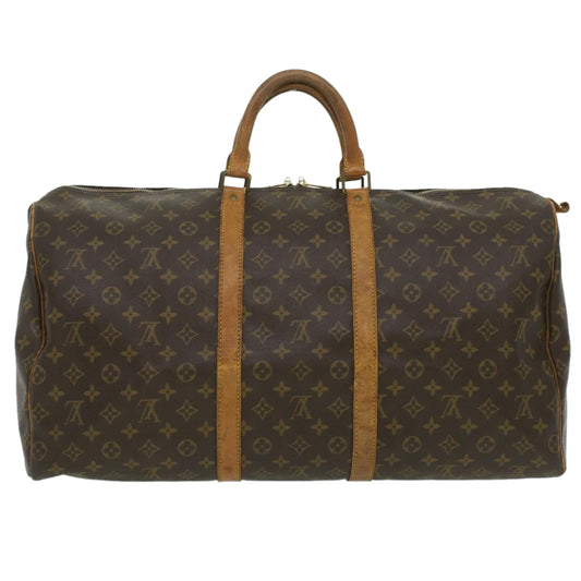 LOUIS VUITTON Monogram Keepall 55 Boston Bag M41424 LV 35760