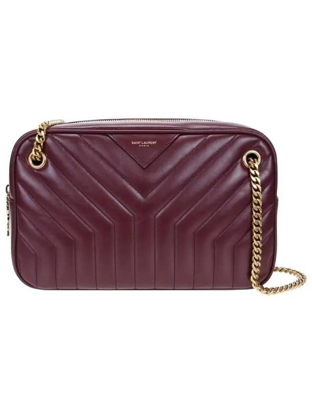 Luxury Saint Laurent Joan Camera Shoulder Bag Burgundy