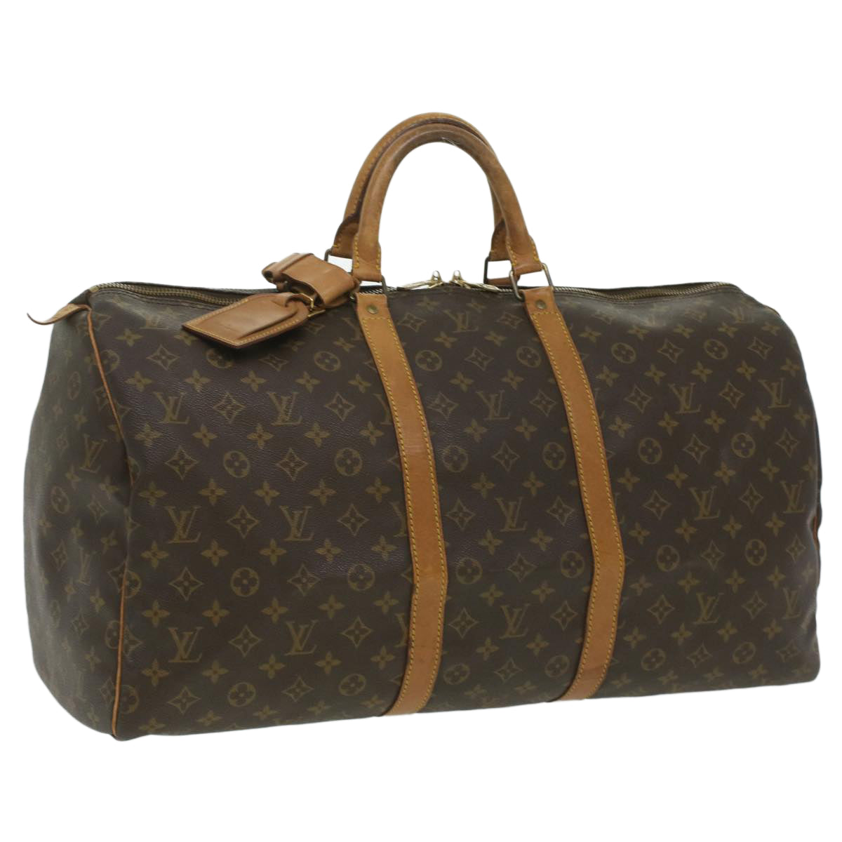 LOUIS VUITTON Monogram Keepall 55 Boston Bag M41424 LV 35799