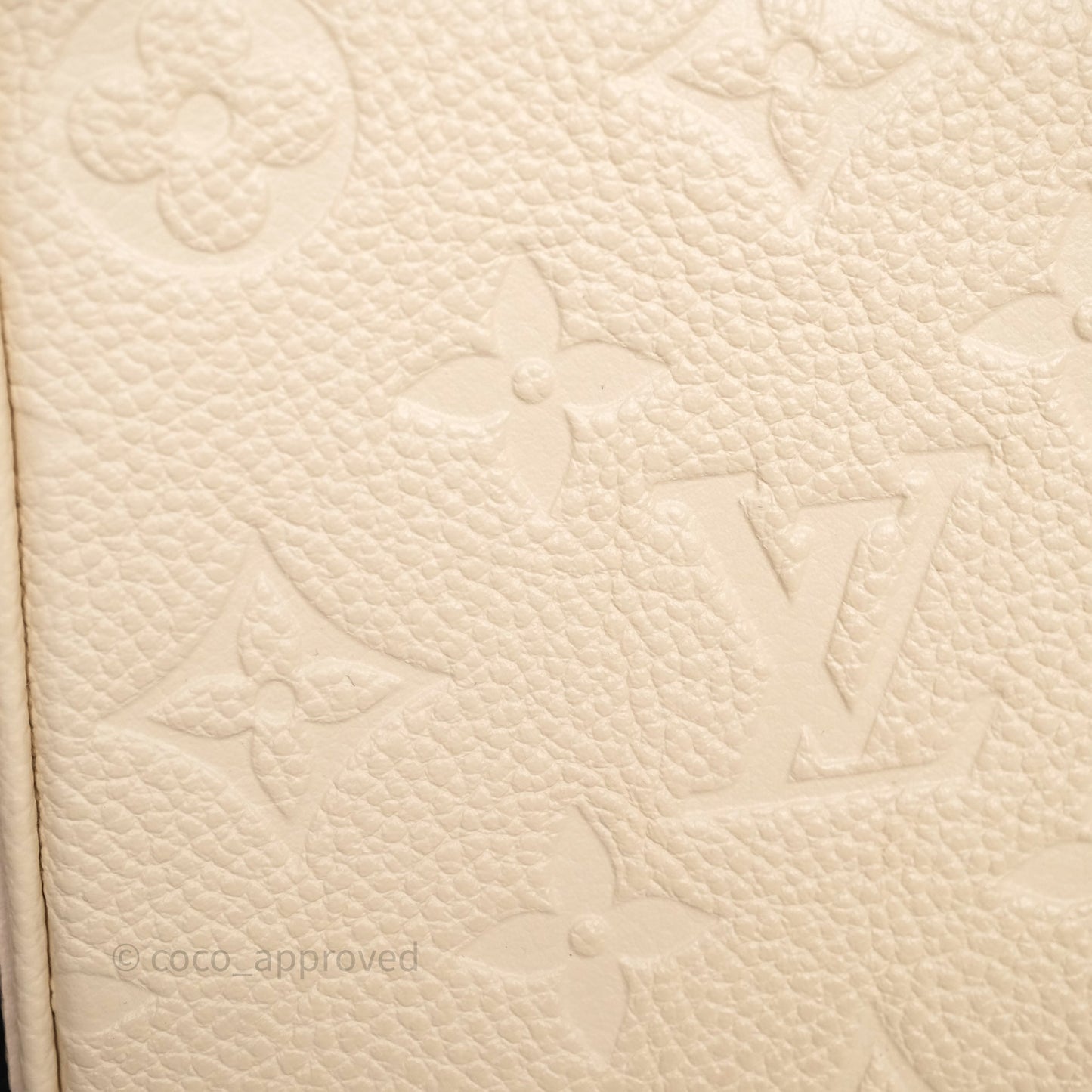 Louis Vuitton Easy Pouch On Strap Crème Monogram Empreinte Leather
