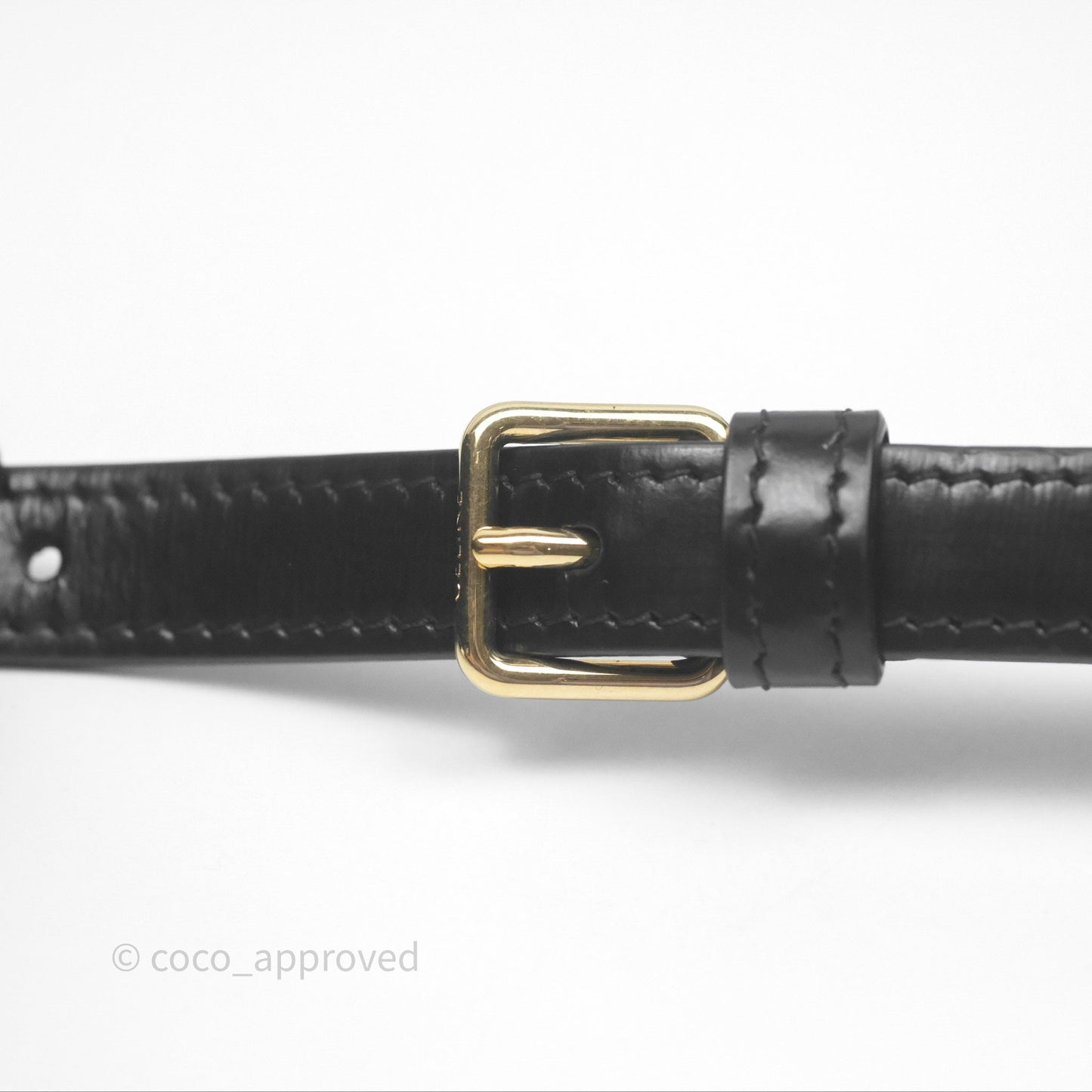 Celine Triomphe Shoulder Bag Black Calfskin