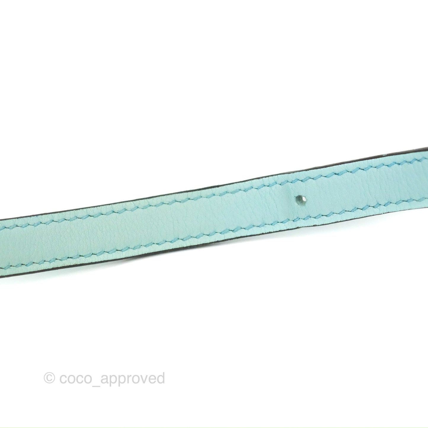 Hermès Halzan 22 Mini Aqua Swift Palladium Hardware