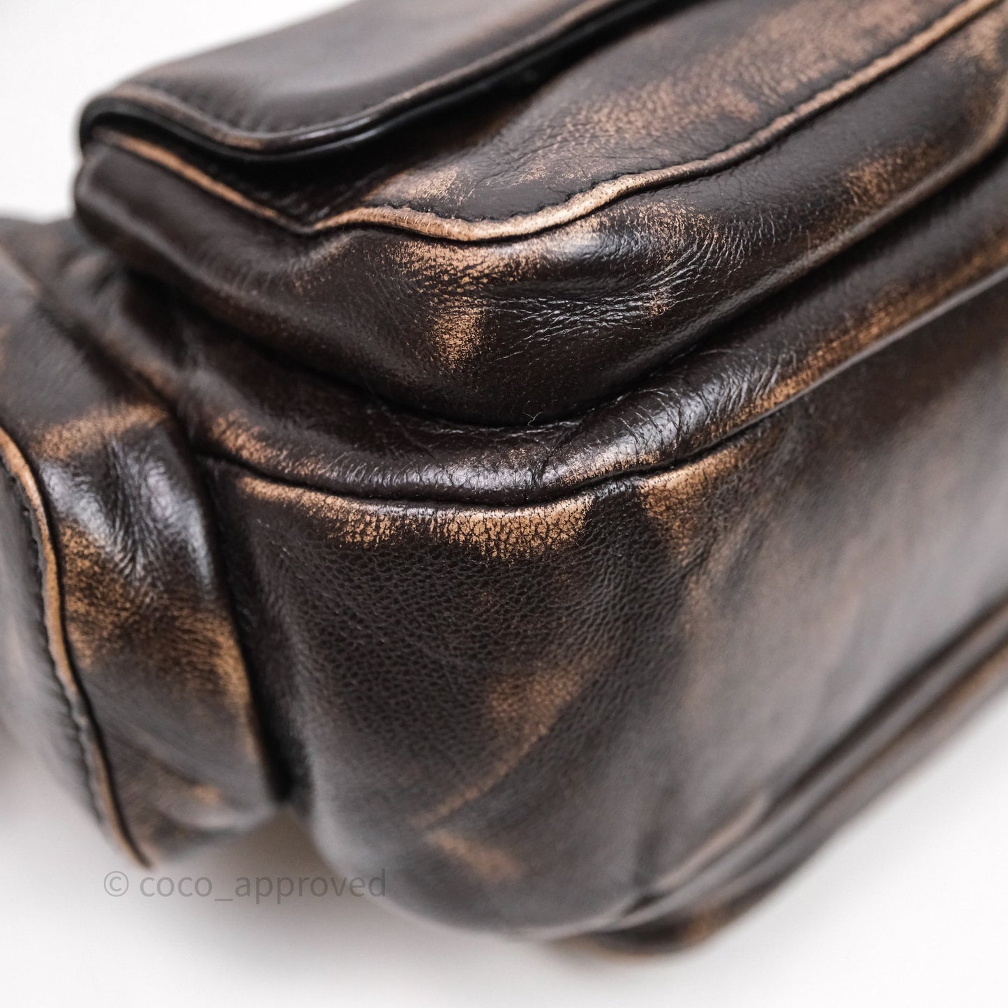 Miumiu Nappa leather Pocket bag Coffee
