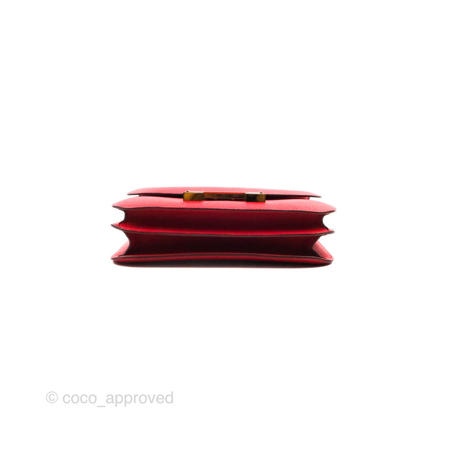 Hermès Constance 24 Rouge Casaque Epsom Gold Hardware