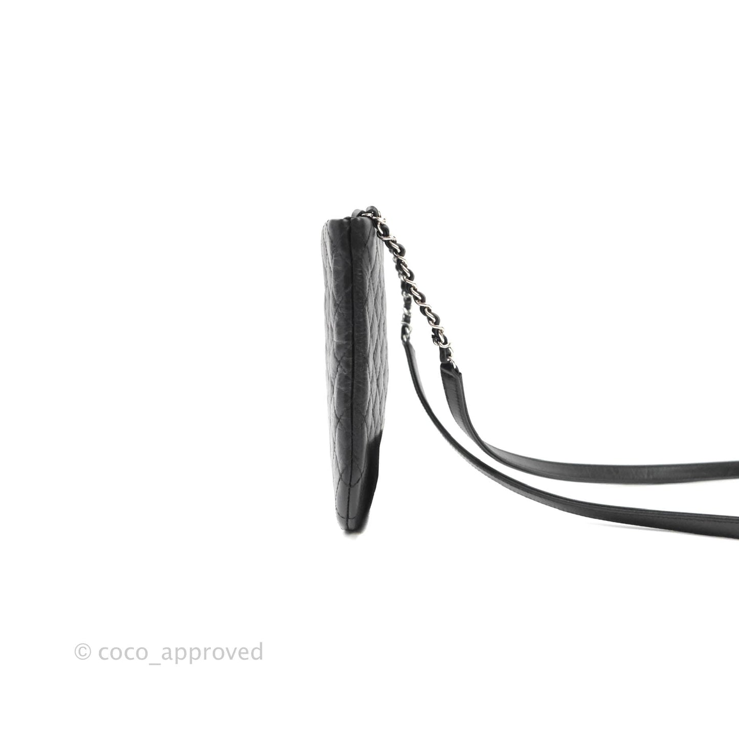 Chanel Quilted Black Crossbody Bag Silver Hardware