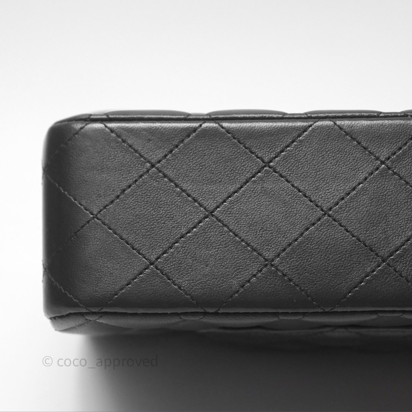 Chanel Classic M/L Medium Flap Quilted Black Lambskin Gold Hardware