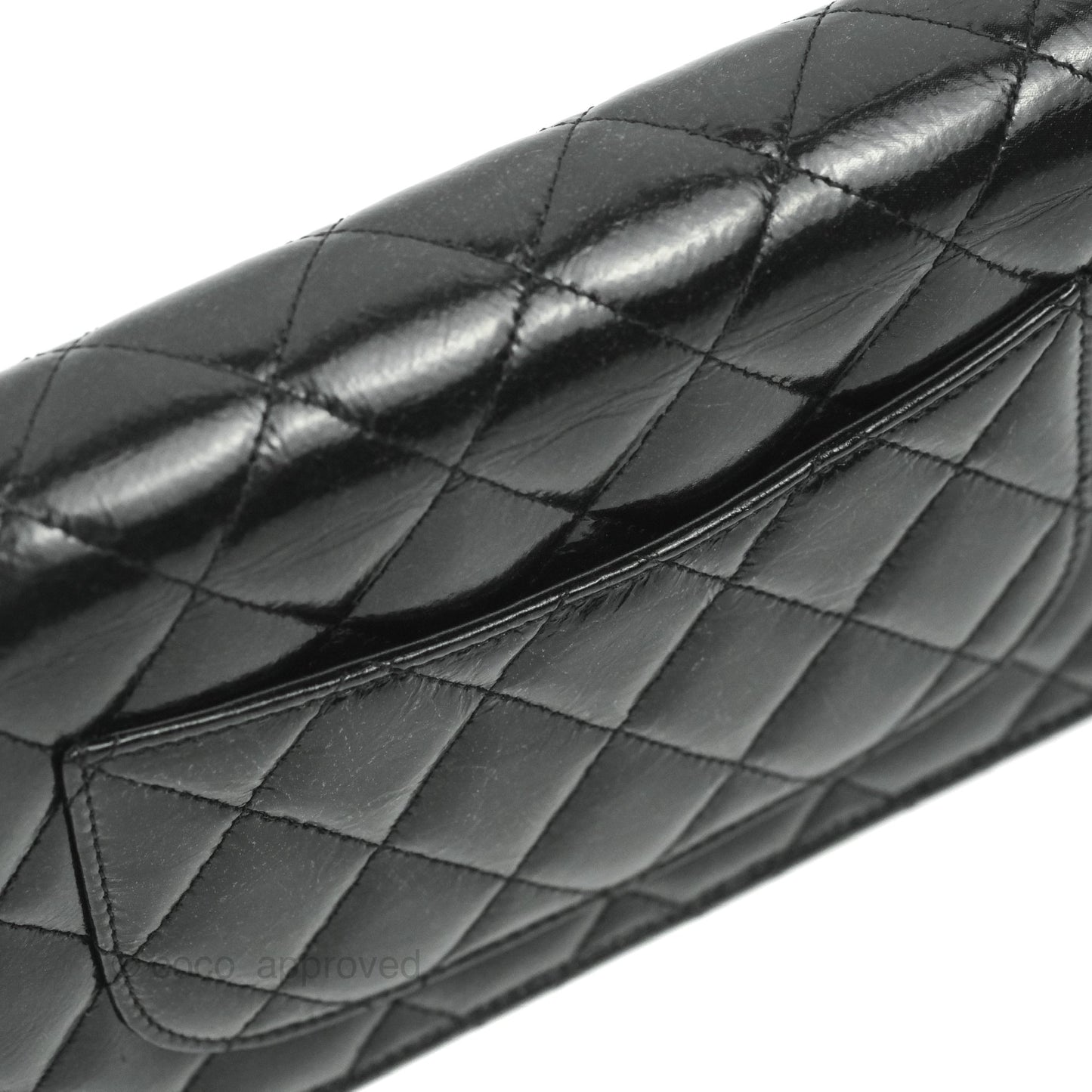 Chanel Quilted Reissue WOC Black Glazed Crumpled Calfskin Aged Gold Hardware