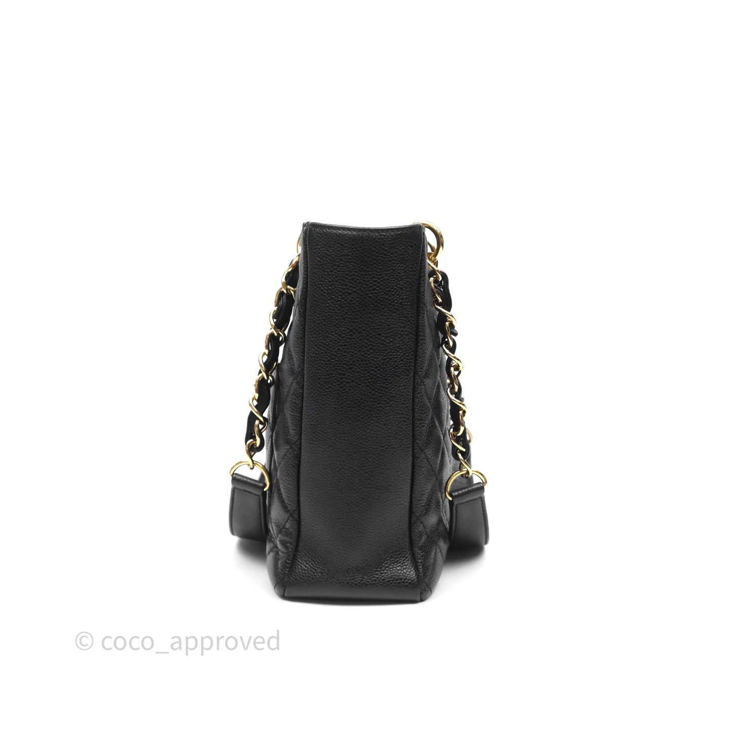 Chanel Vertical GST Black Caviar Gold Hardware