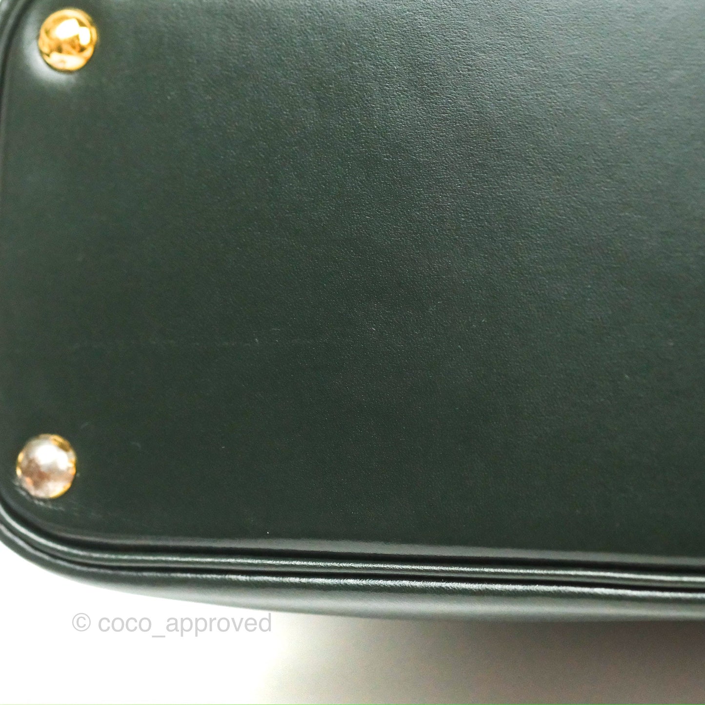 Hermès Vintage Bolide 27 Dark Green Box Leather Gold Hardware