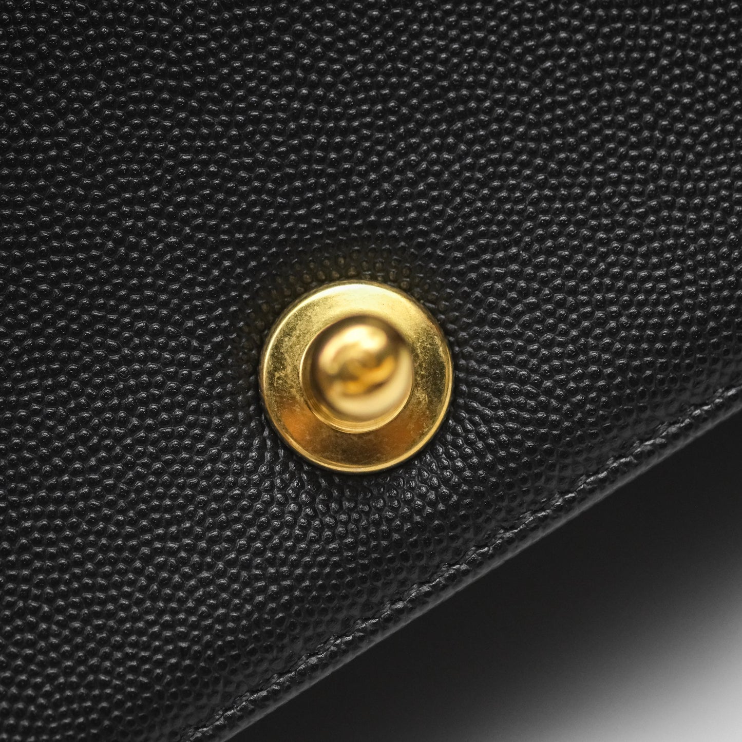 Chanel Quilted Medium Boy Black Caviar Aged Gold Hardware