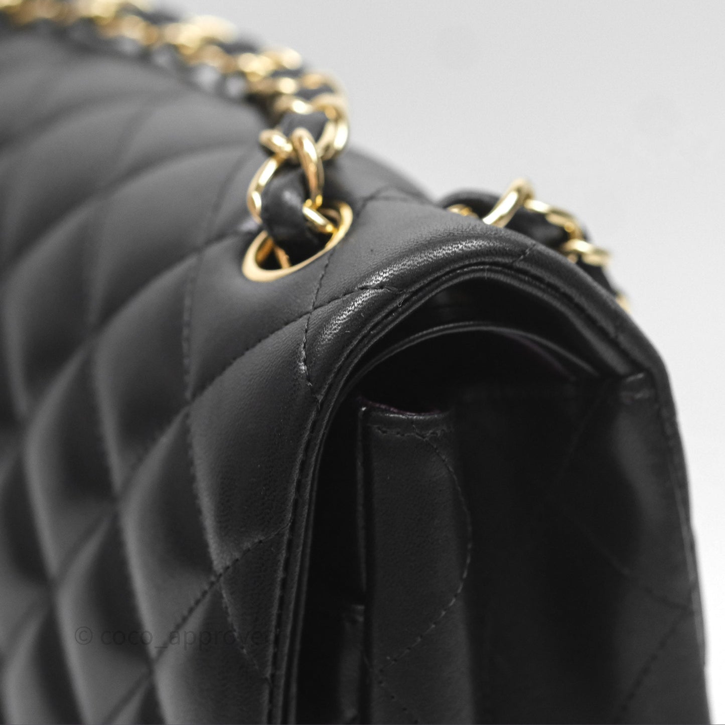 Chanel Jumbo Double Flap Black Lambskin Gold Hardware
