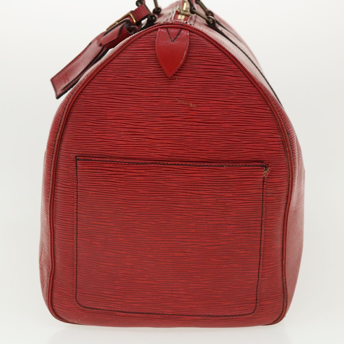 LOUIS VUITTON Epi Keepall 50 Boston Bag Vintage Red M42967 LV 35939