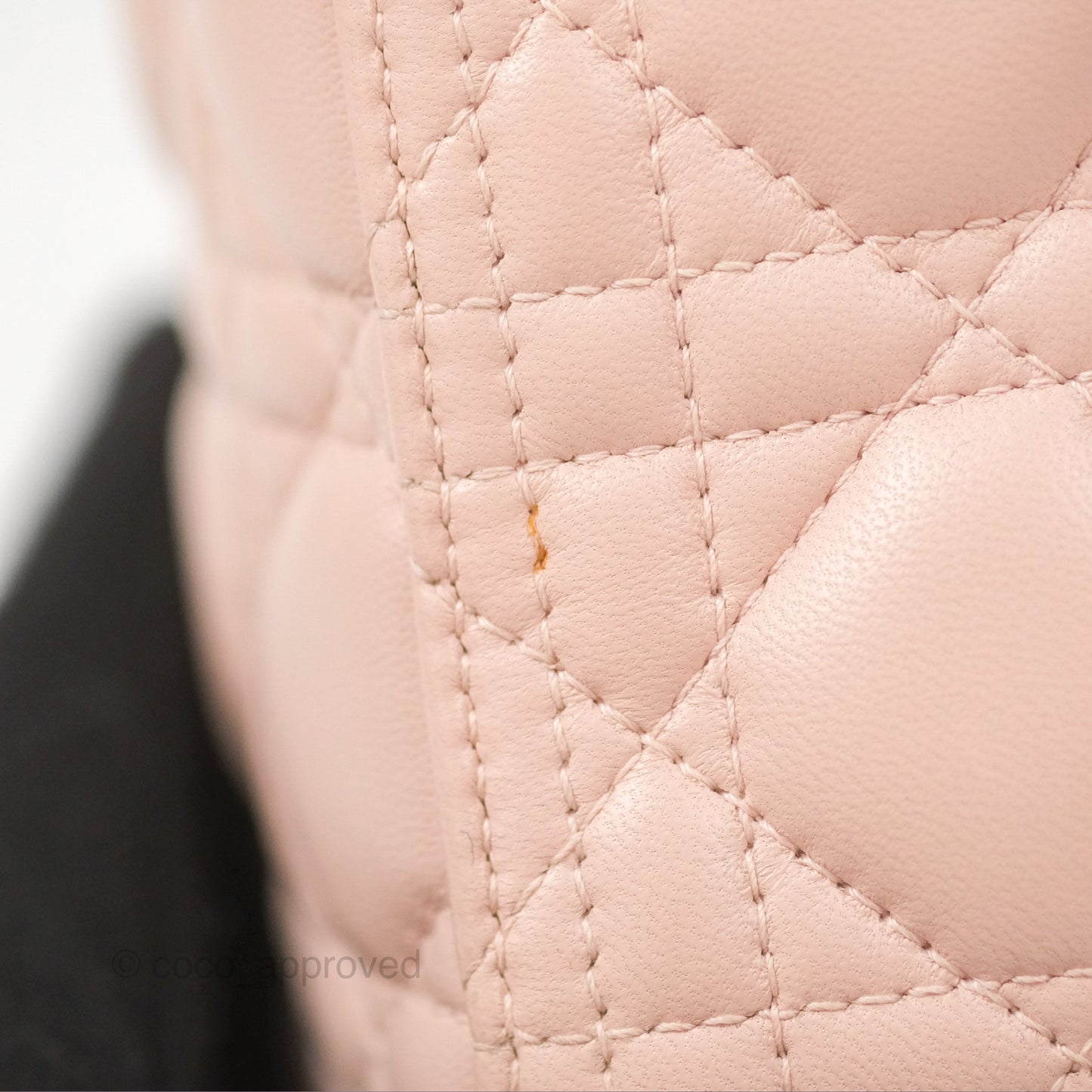 Christian Dior Medium Lady Dior Cannage Light Pink Lambskin Gold Hardware