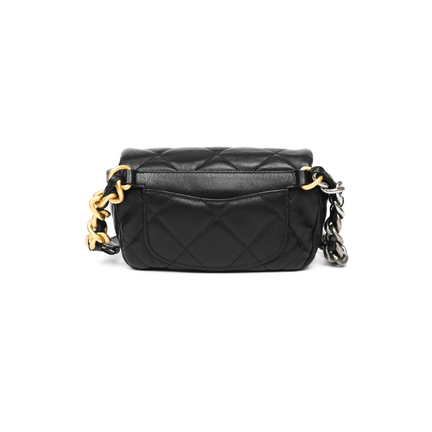 Chanel 19 Waist Bag Black Goatskin Mixed Hardware