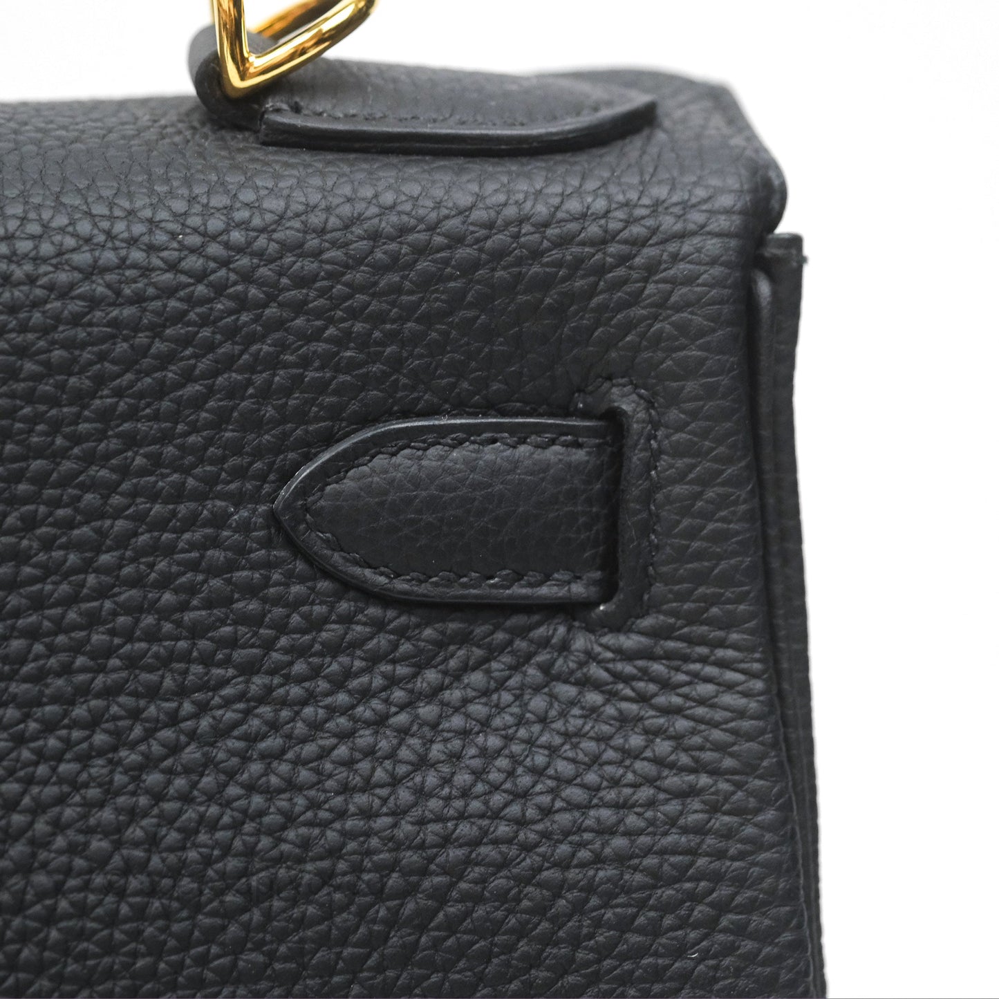 Hermès Retourne Kelly 28 Black Noir 89 Togo Gold Hardware