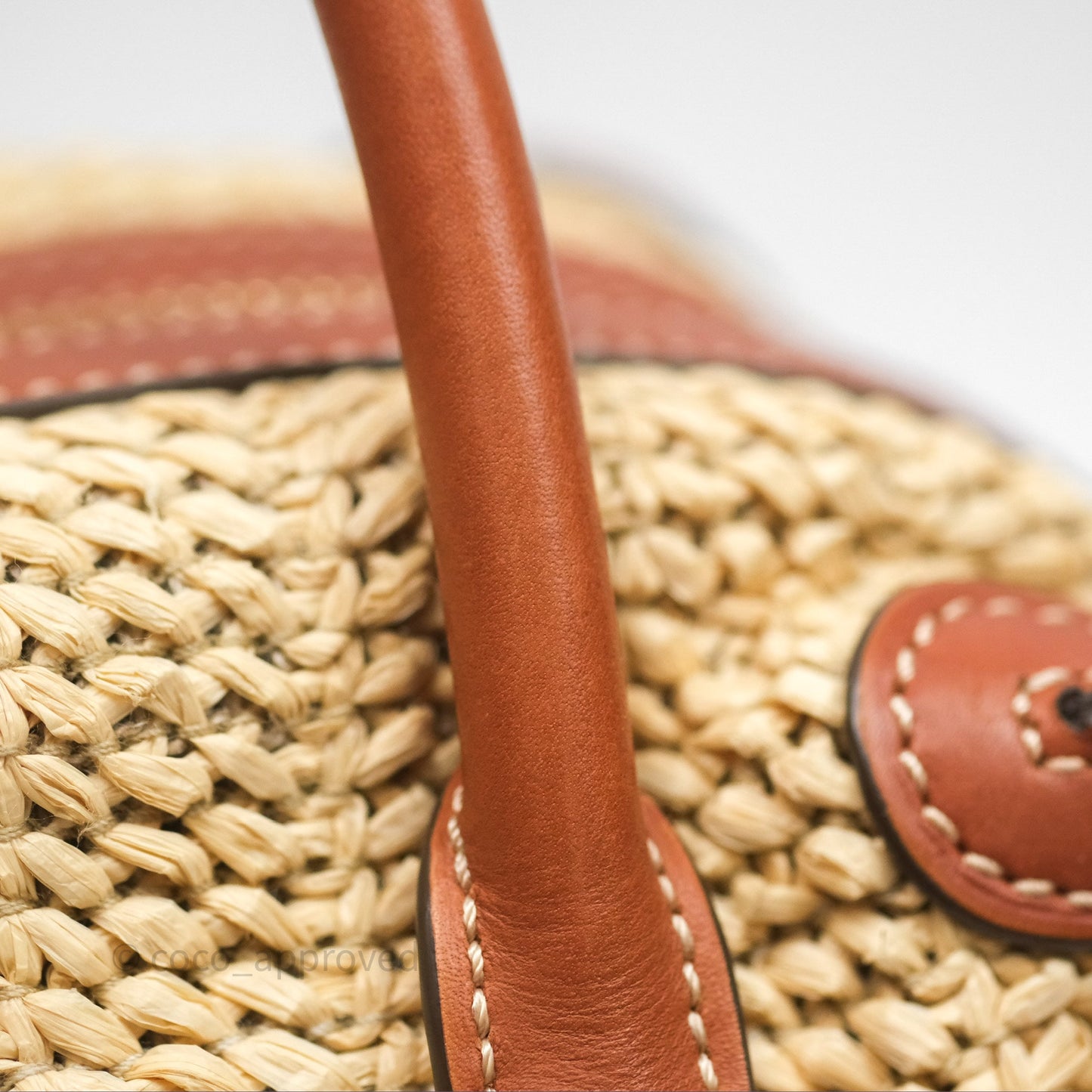 Delvaux Cool Box MM Bohème Raffia Brown
