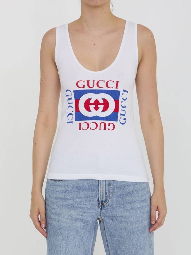 Luxury Gucci Trending 2025 Logo Sleeveless White