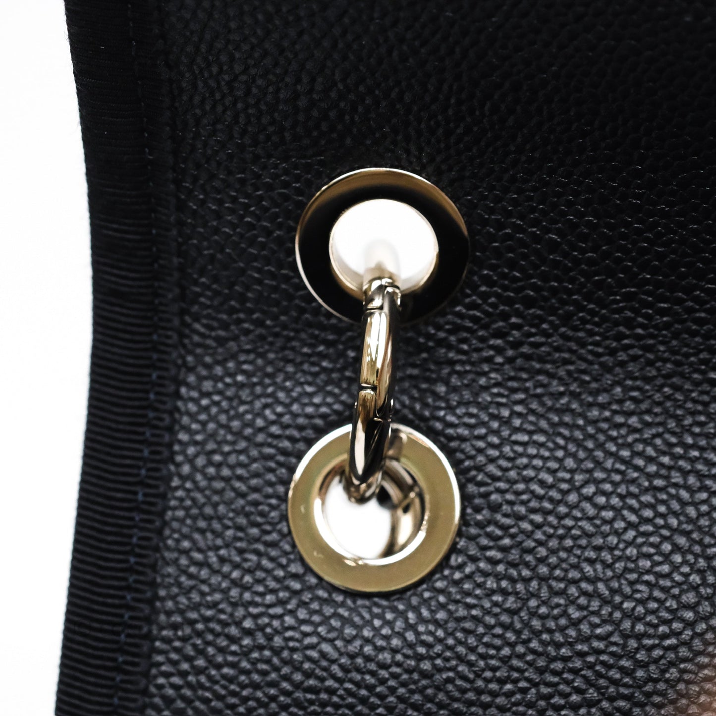 Chanel Top Handle Flap Bag Dark Navy Caviar Silver Hardware