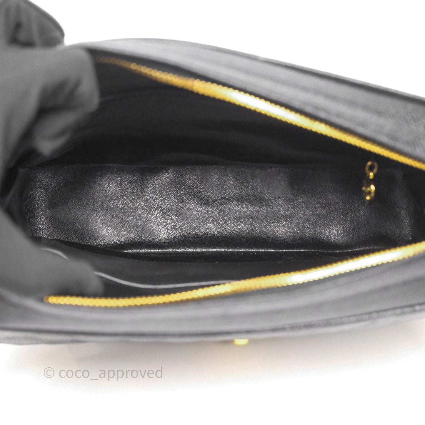 Chanel Vintage Camera Bag Coco Crush Black Caviar Gold Hardware