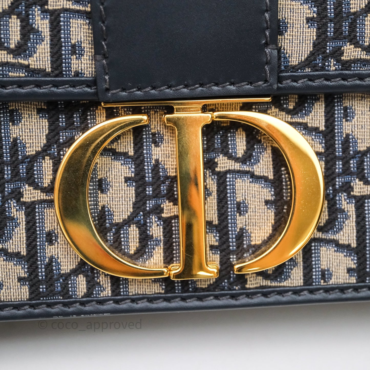 Christian Dior 30 Montaigne Bag Blue Dior Oblique Jacquard Dior