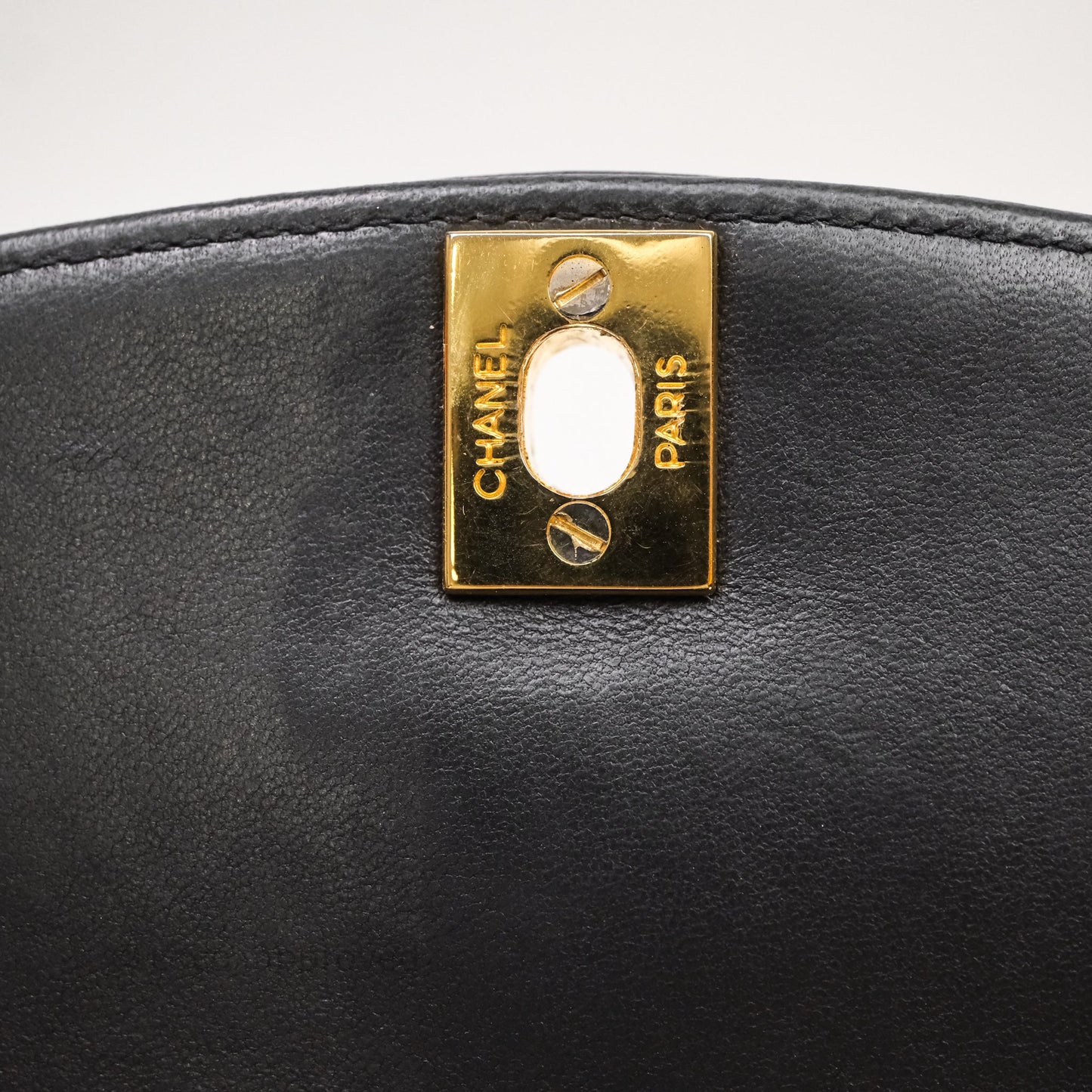 Chanel Vintage Small Classic Diana Flap Bag Black Lambskin 24K Gold Hardware