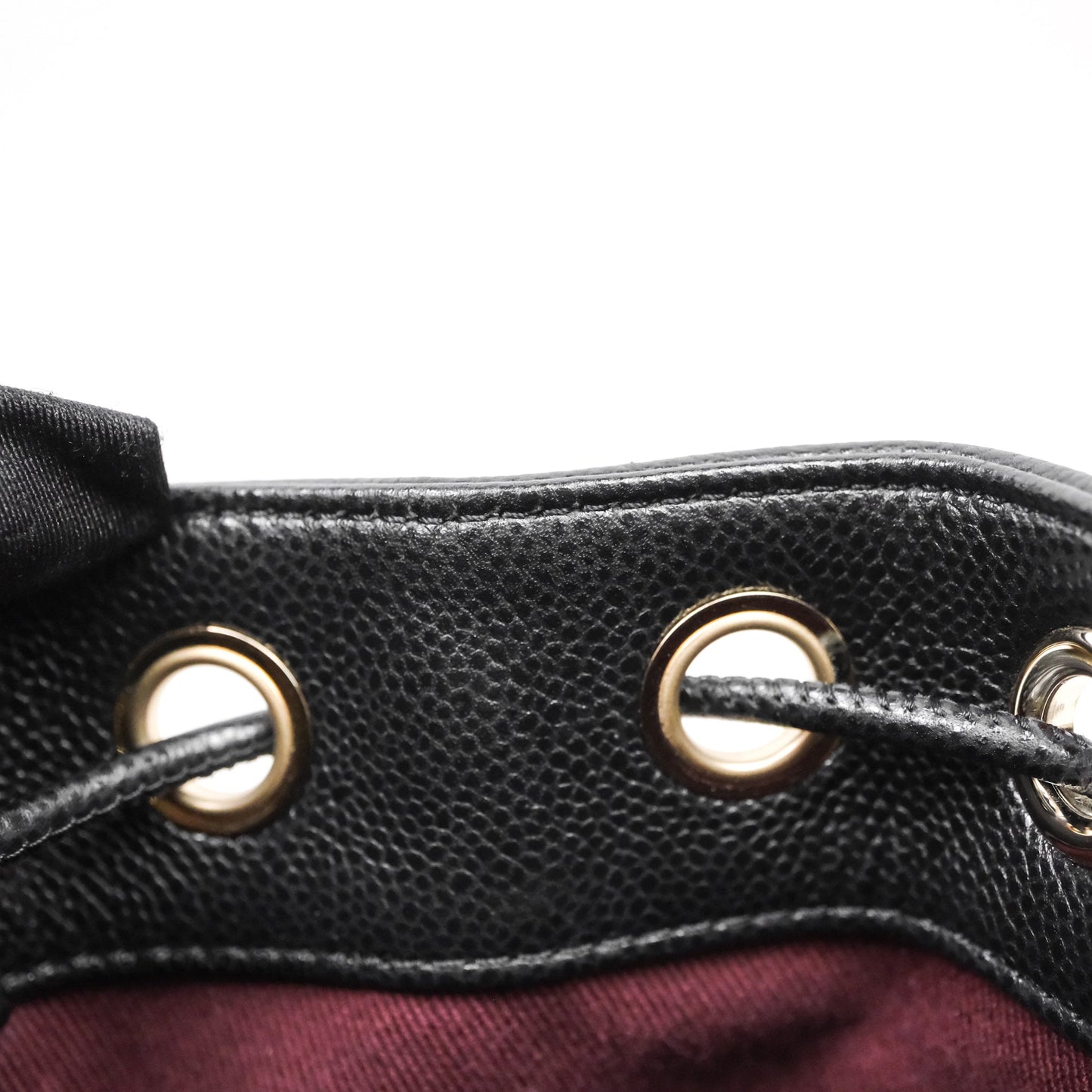 Chanel Business Affinity Drawstring Bucket Bag Black Caviar Gold Hardware