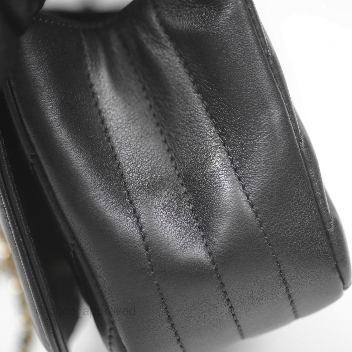 Chanel Small Statement Chevron Flap Bag Black Gold Hardware