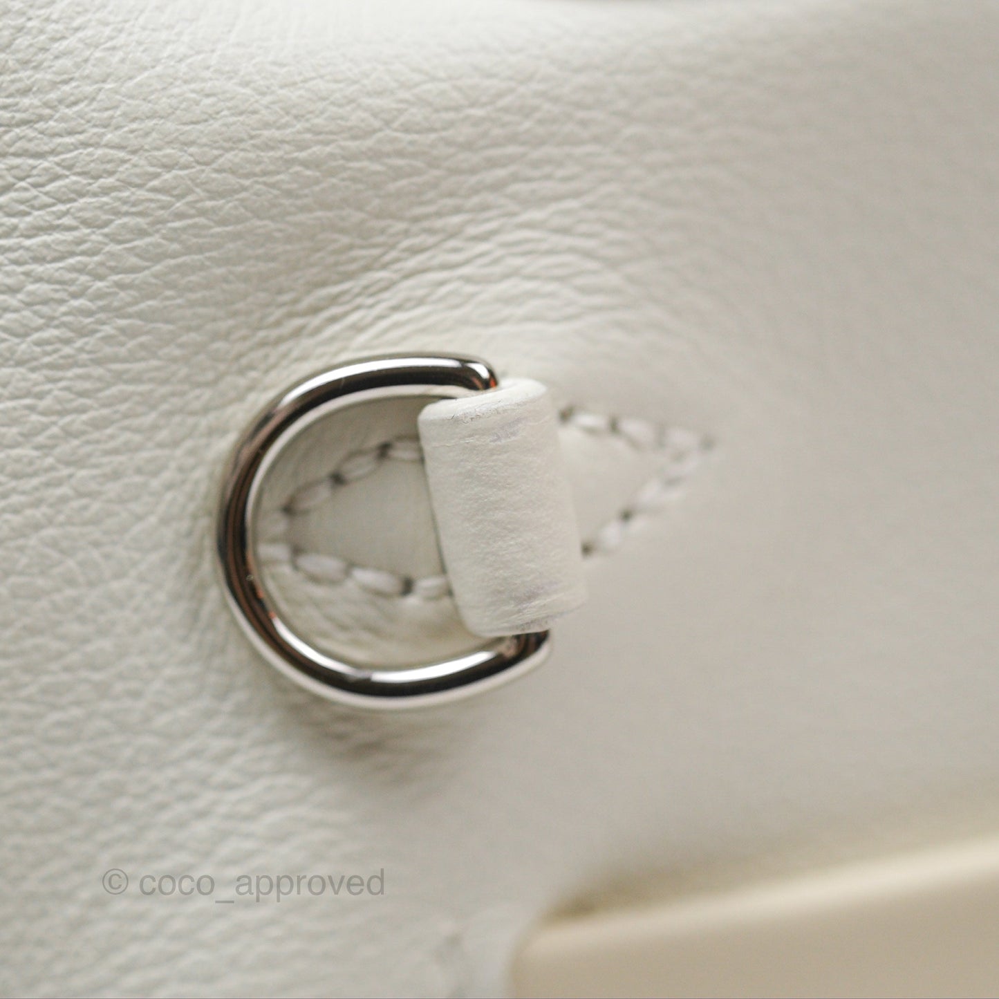 Hermès 24/24 21 Mini Blanc 01/ Nata I2 Evercolor/ Swift Palladium Hardware