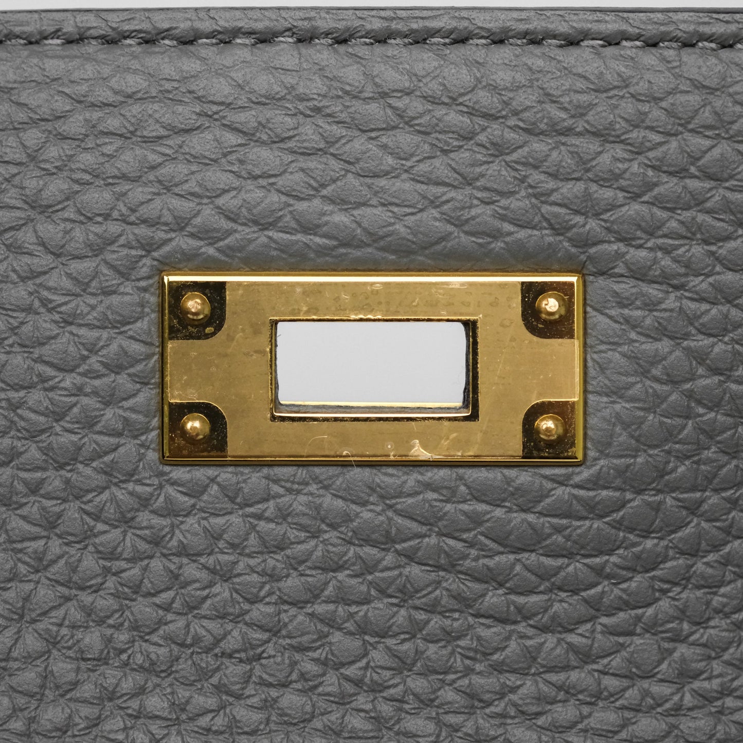 Hermès Kelly 28 Retourne Gris Meyer 0L Clemence Gold Hardware