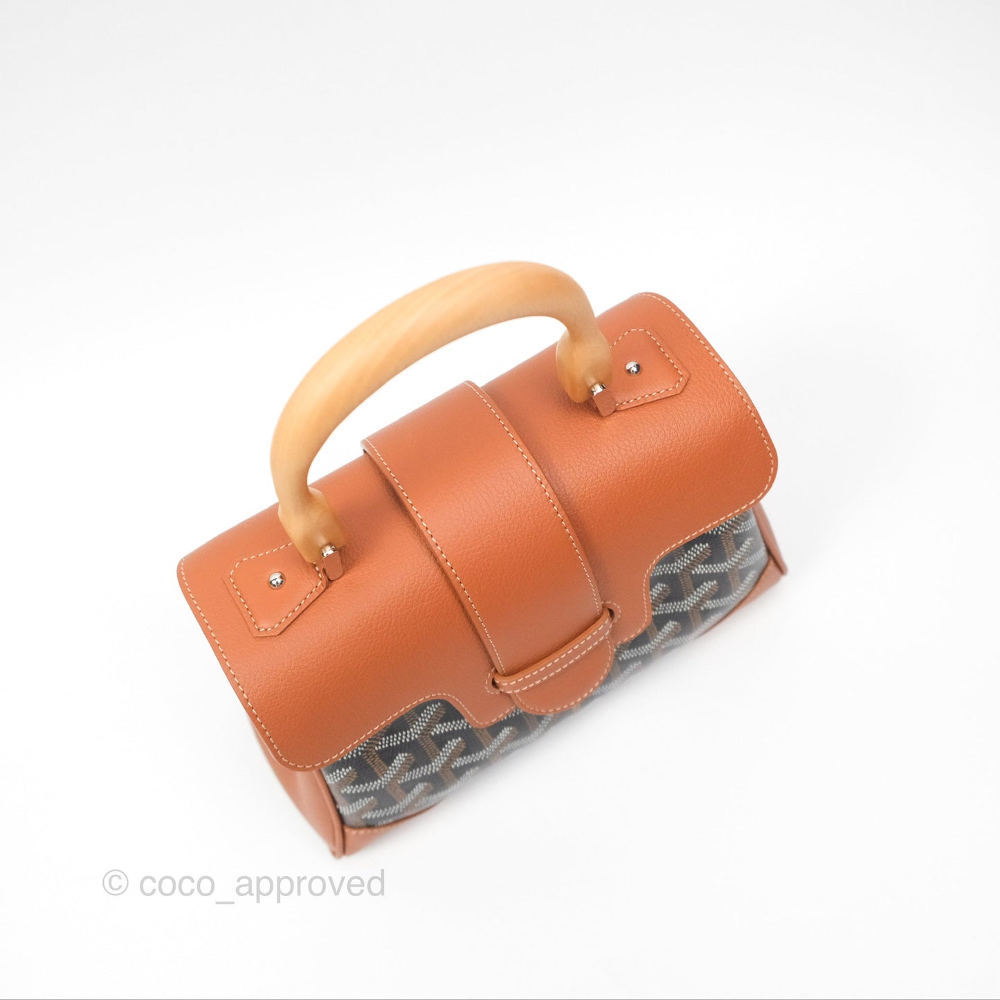 Goyard Saïgon Mini Bag Tan Goyardine Canvas/Chevroches Calfskin