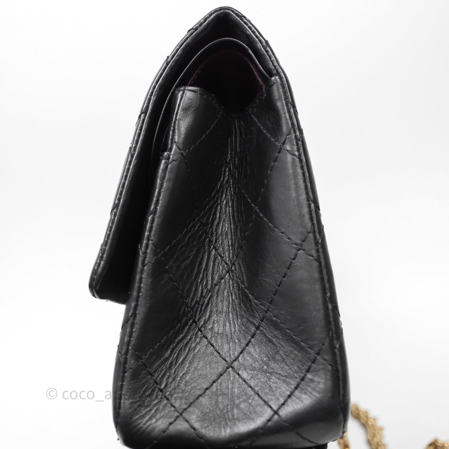 Chanel Reissue 226 Quilted Aged Calfskin Black Aged Gold Hardware