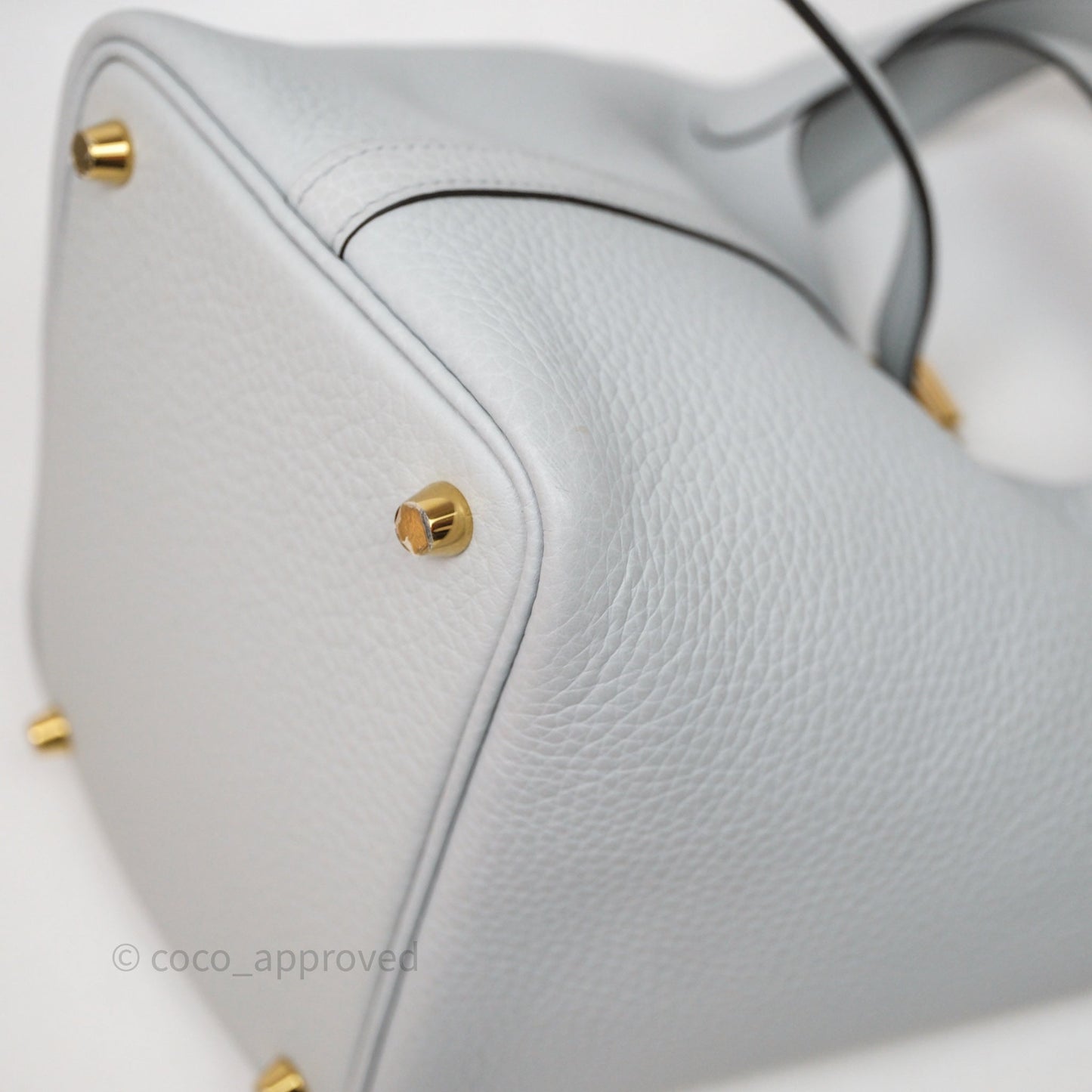 Hermès Picotin 18 Bleu Pâle 08 Clemence Gold Hardware