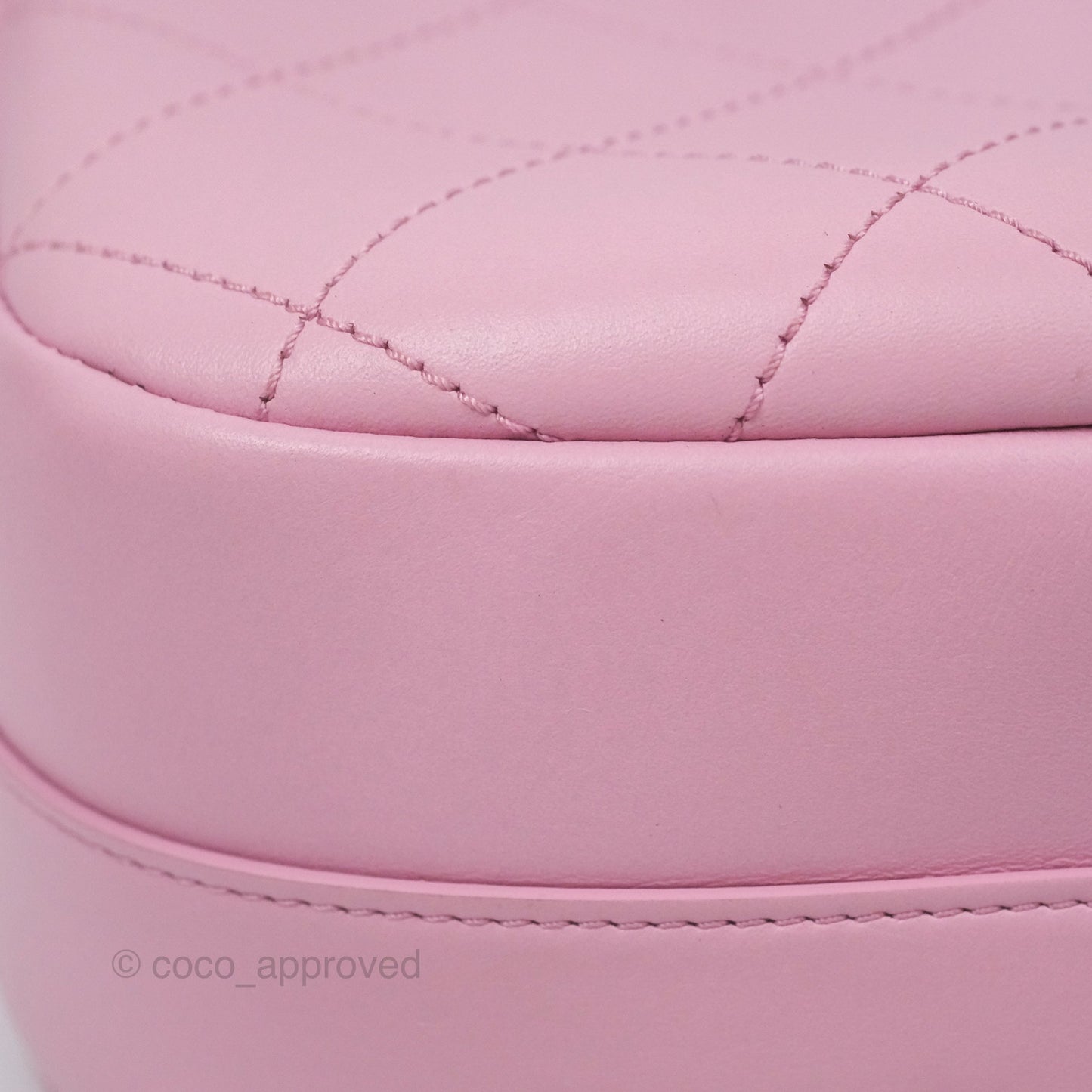 Chanel Stitched Ring My Bag Flap Crossbody Pink Calfskin Silver Hardware
