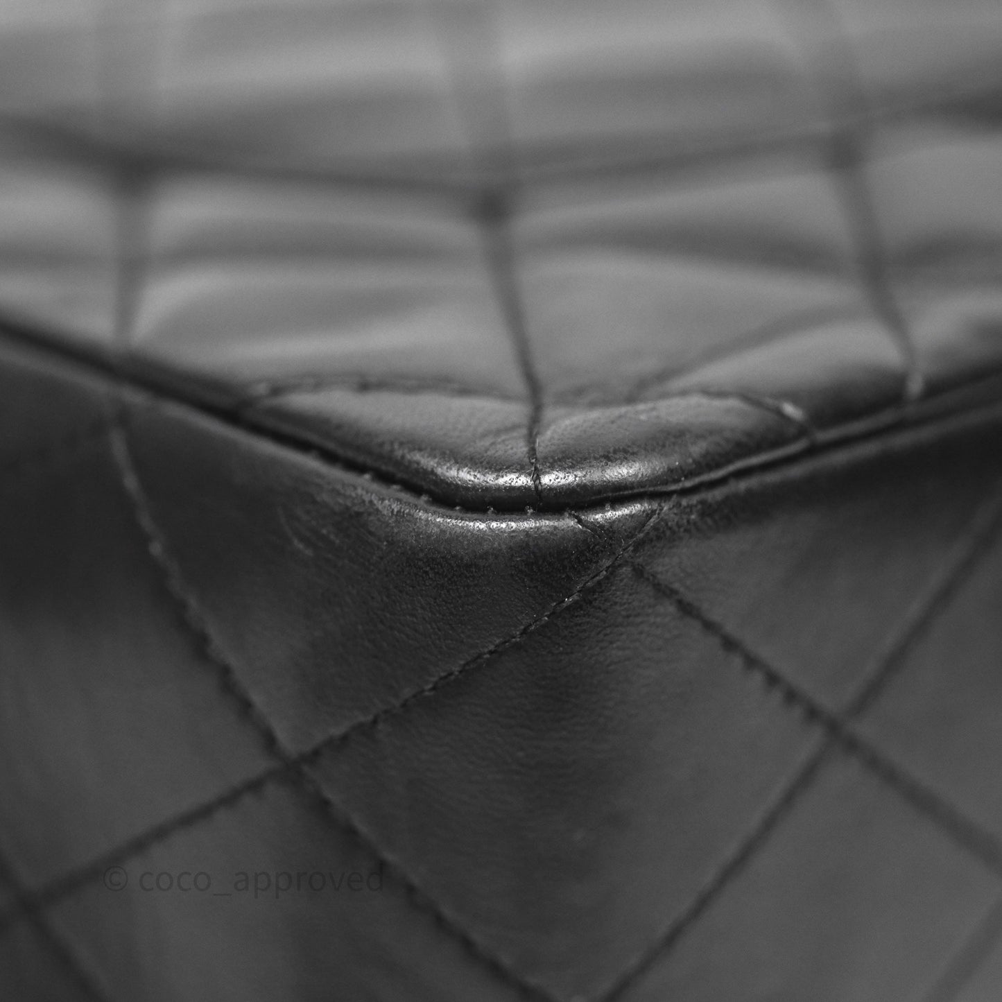 Chanel Jumbo Single Flap Black Lambskin Silver Hardware