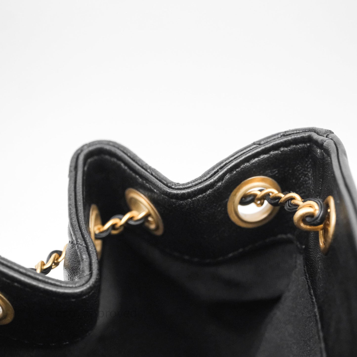 Chanel Backpack Black Calfskin Aged Gold Hardware
