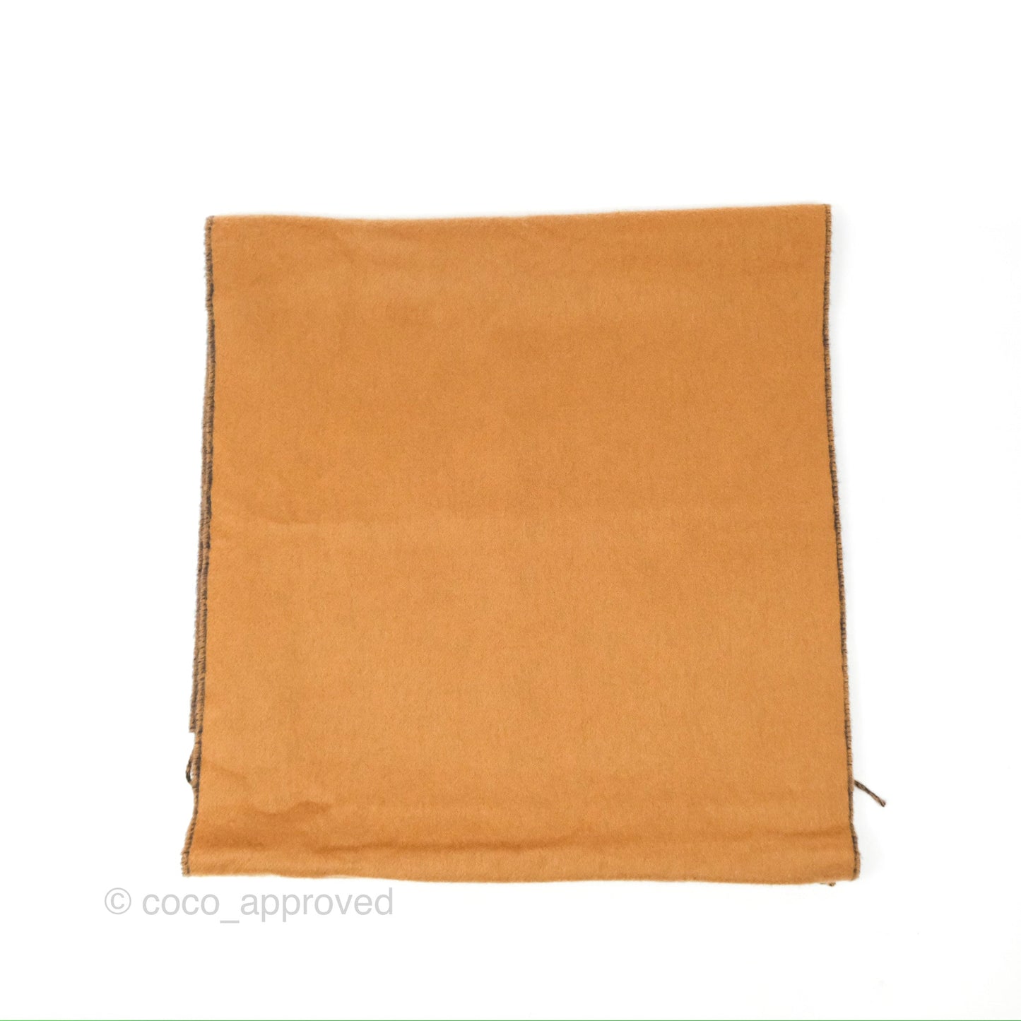 Hermès Cashmere Recto Verso Muffler Scarf Camel/ Marine