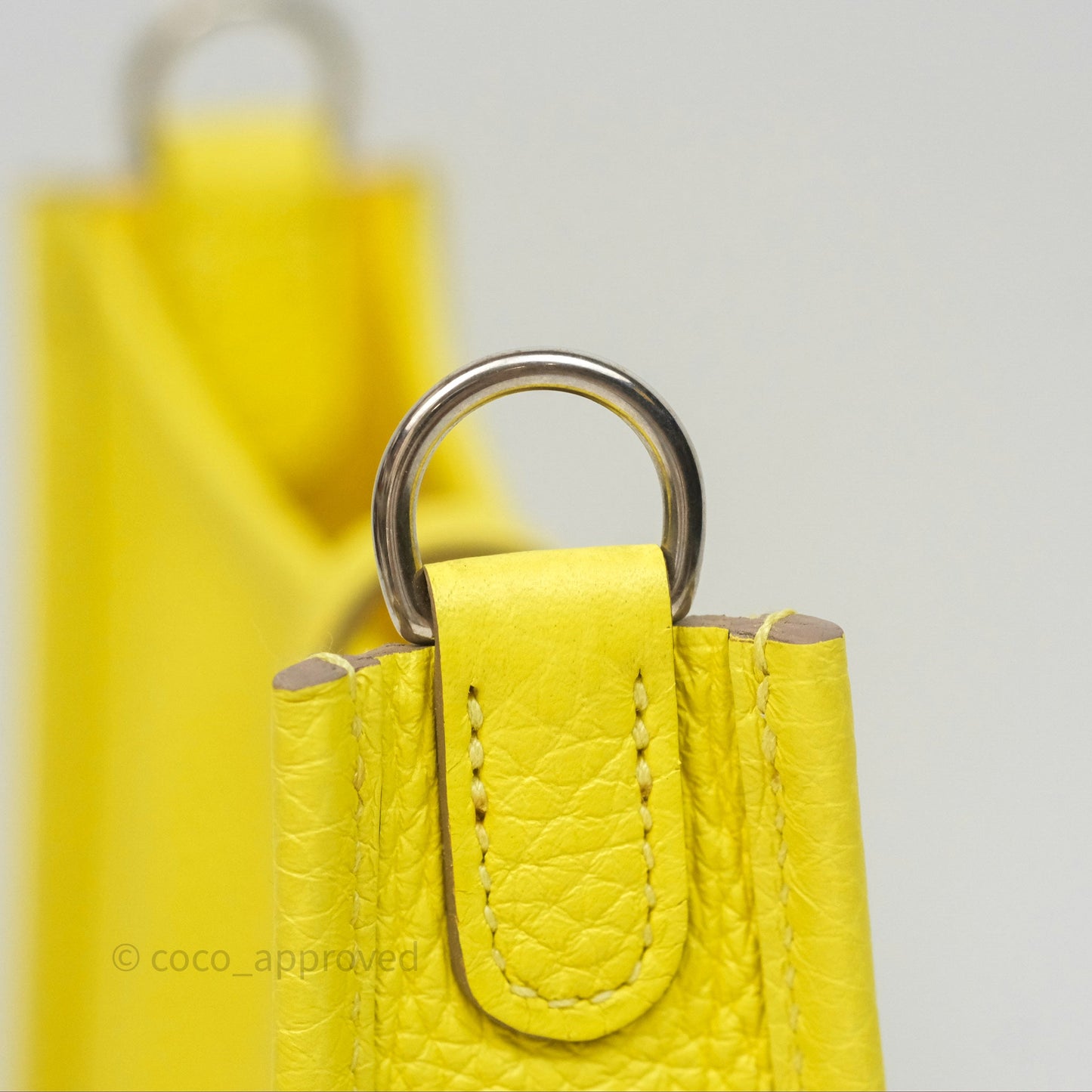 Hermès Mini Evelyne 16 Lime Clemence Palladium Hardware