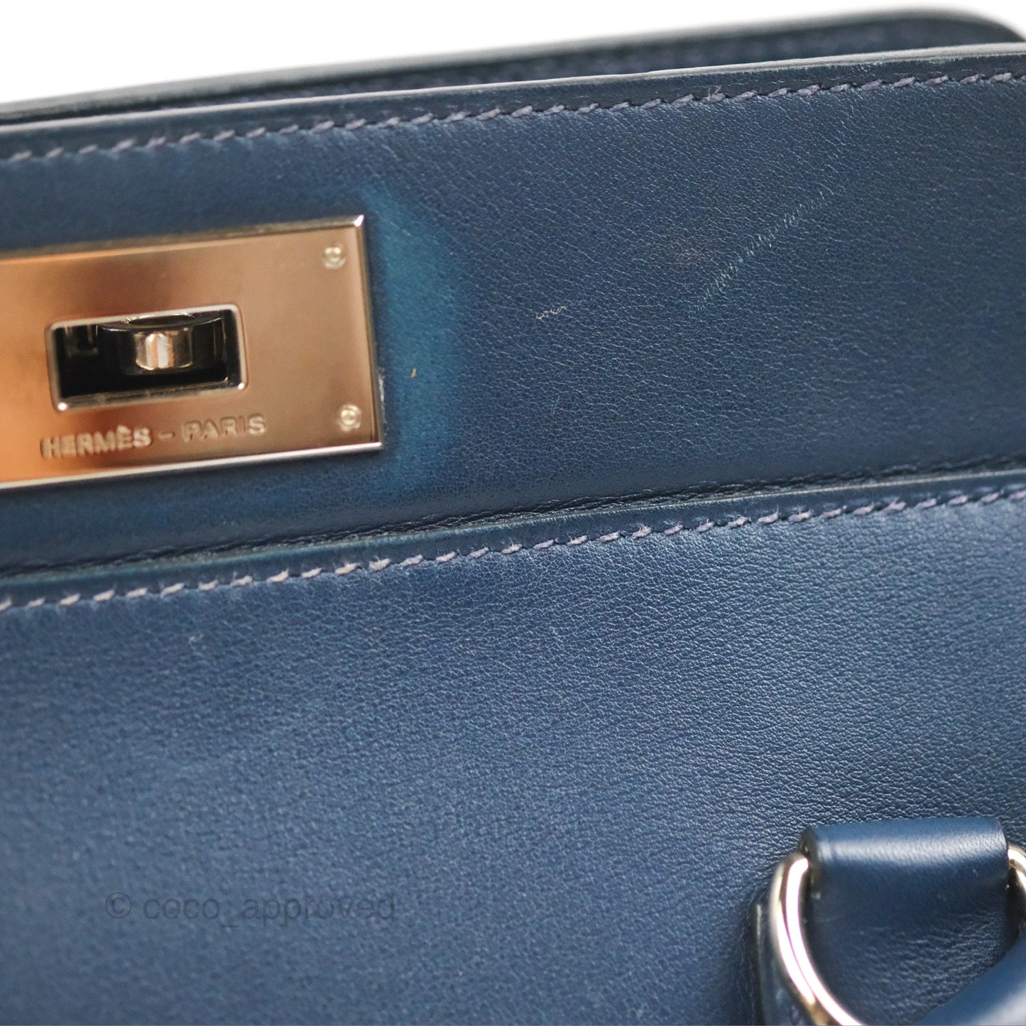 Hermès ToolBox 20 Navy Swift Palladium Hardware